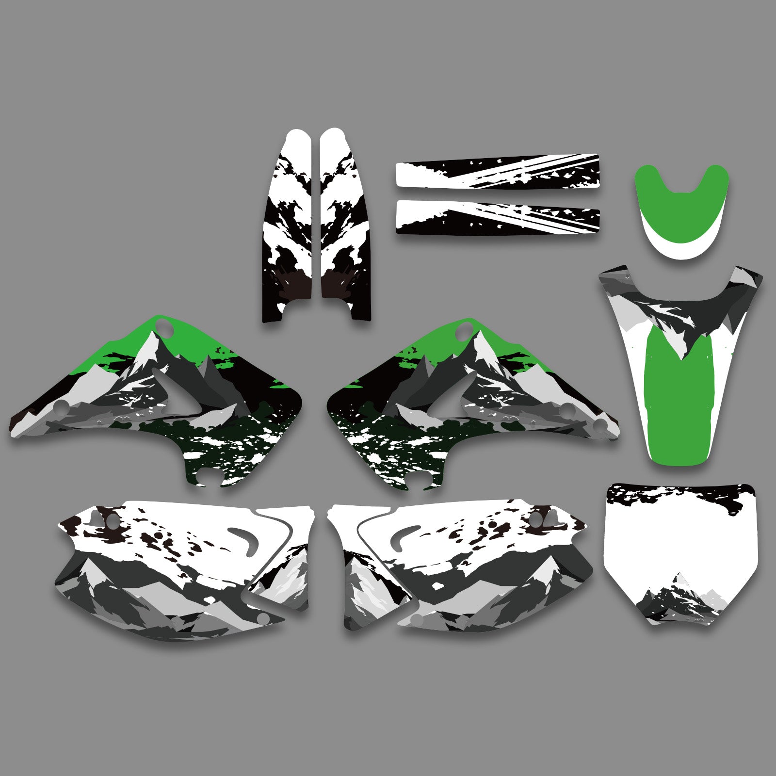 Motorcycle Full Graphics Decals Stickers Set For KAWASAKI KX125 / KX250 2003-2012