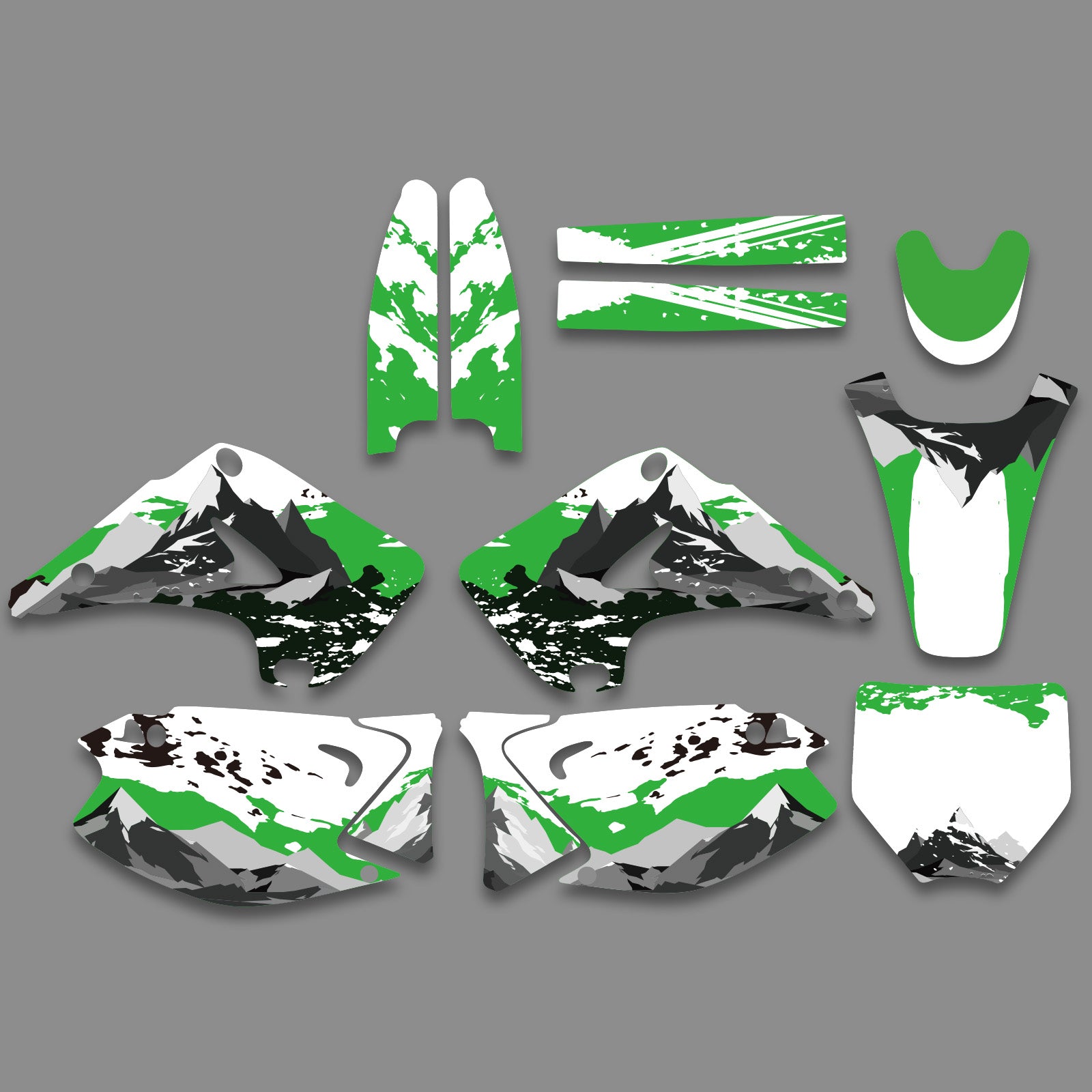 Motorcycle Full Graphics Decals Stickers Set For KAWASAKI KX125 / KX250 2003-2012