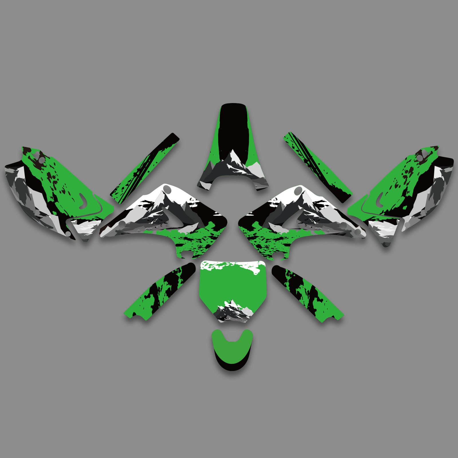 Motorcycle Full Graphics Decals Stickers Set For KAWASAKI KX125 / KX250 2003-2012