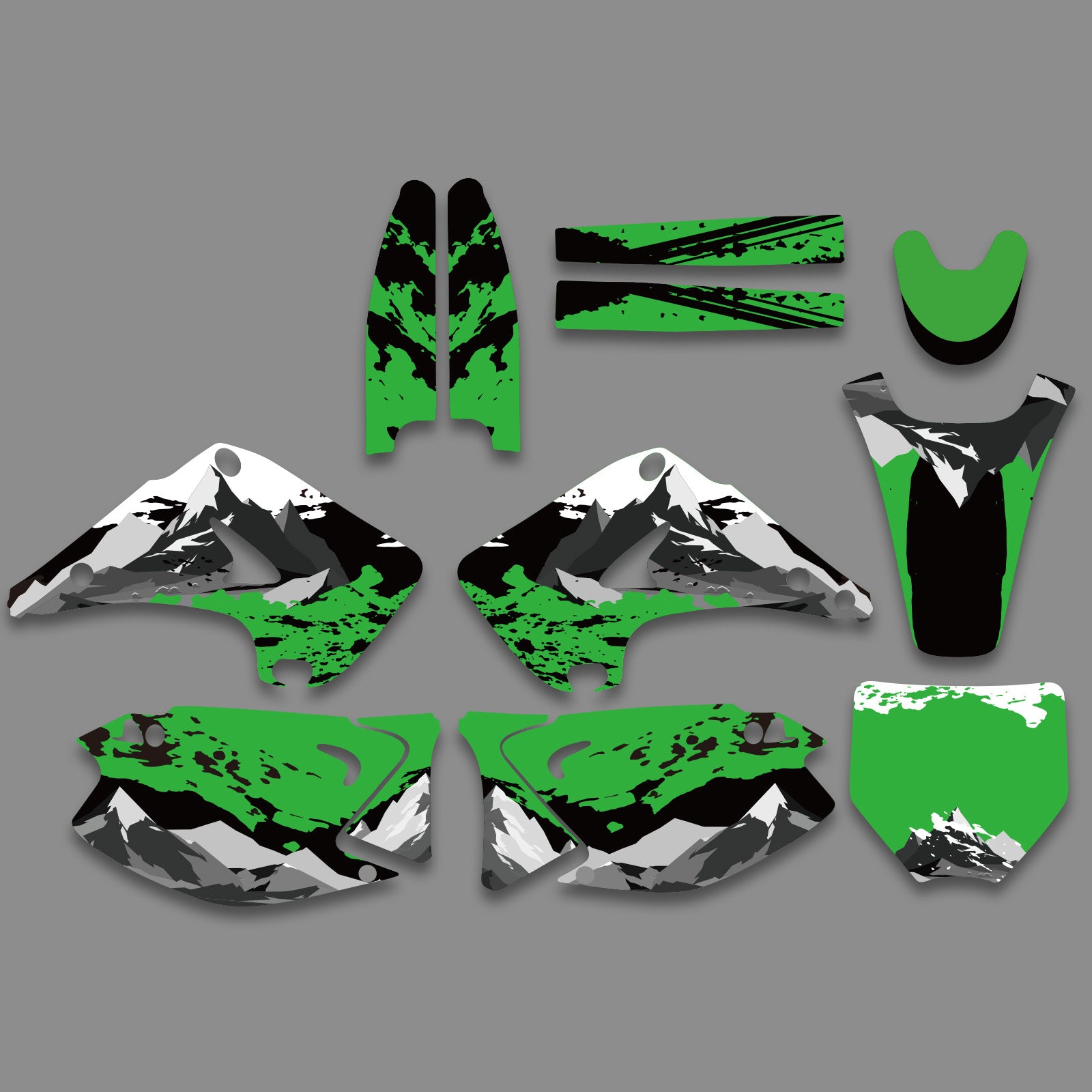 Motorcycle Full Graphics Decals Stickers Set For KAWASAKI KX125 / KX250 2003-2012