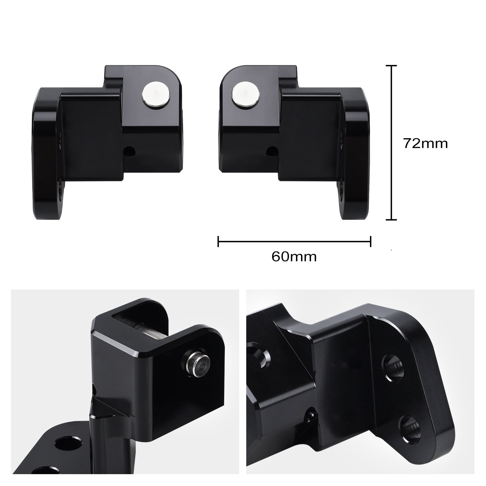 1" Footpeg Lowering Brackets For Kawasaki KLR650 1987-2018