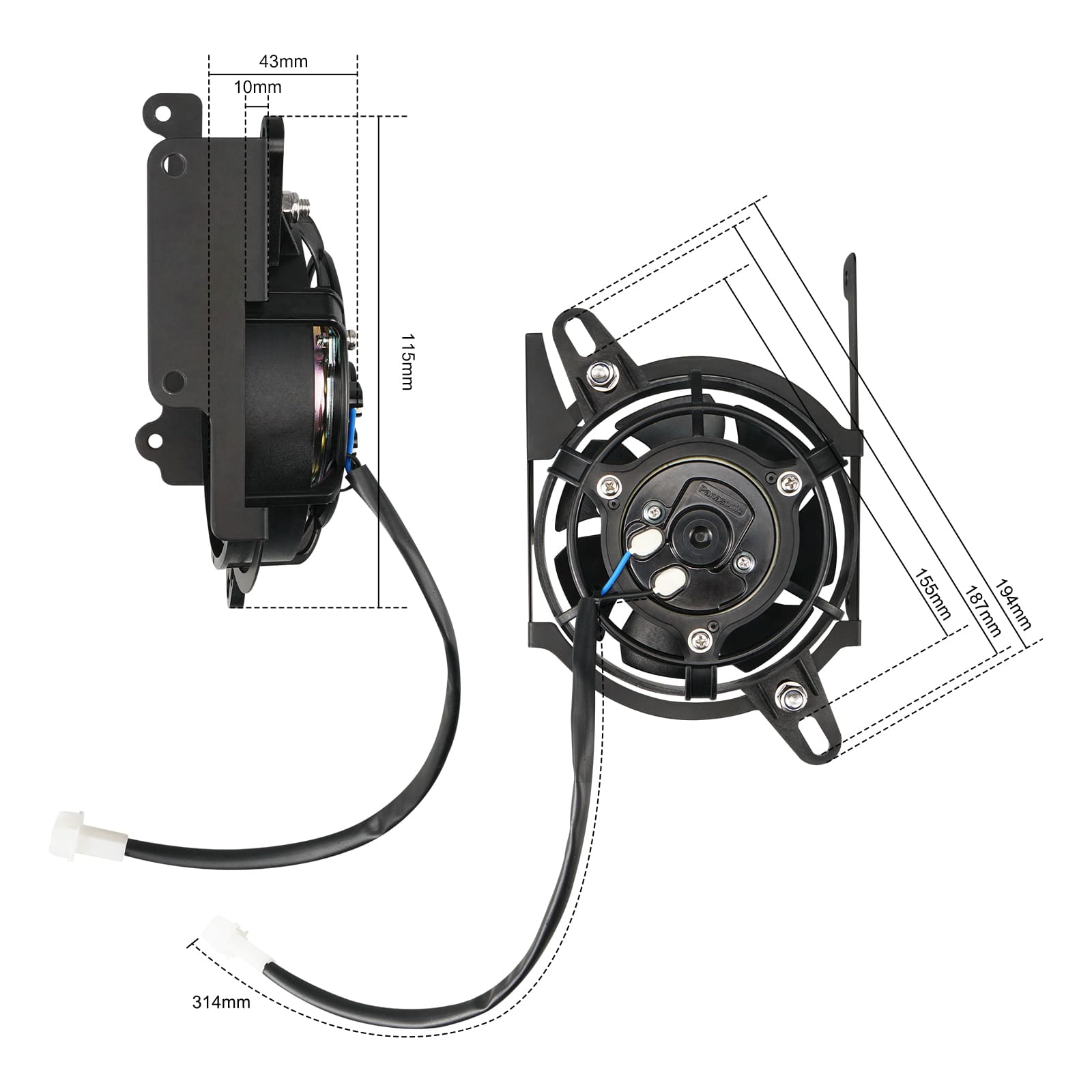 Radiator Cooling Fan Bracket Kit For KTM Husqvarna GasGas 2023-2024