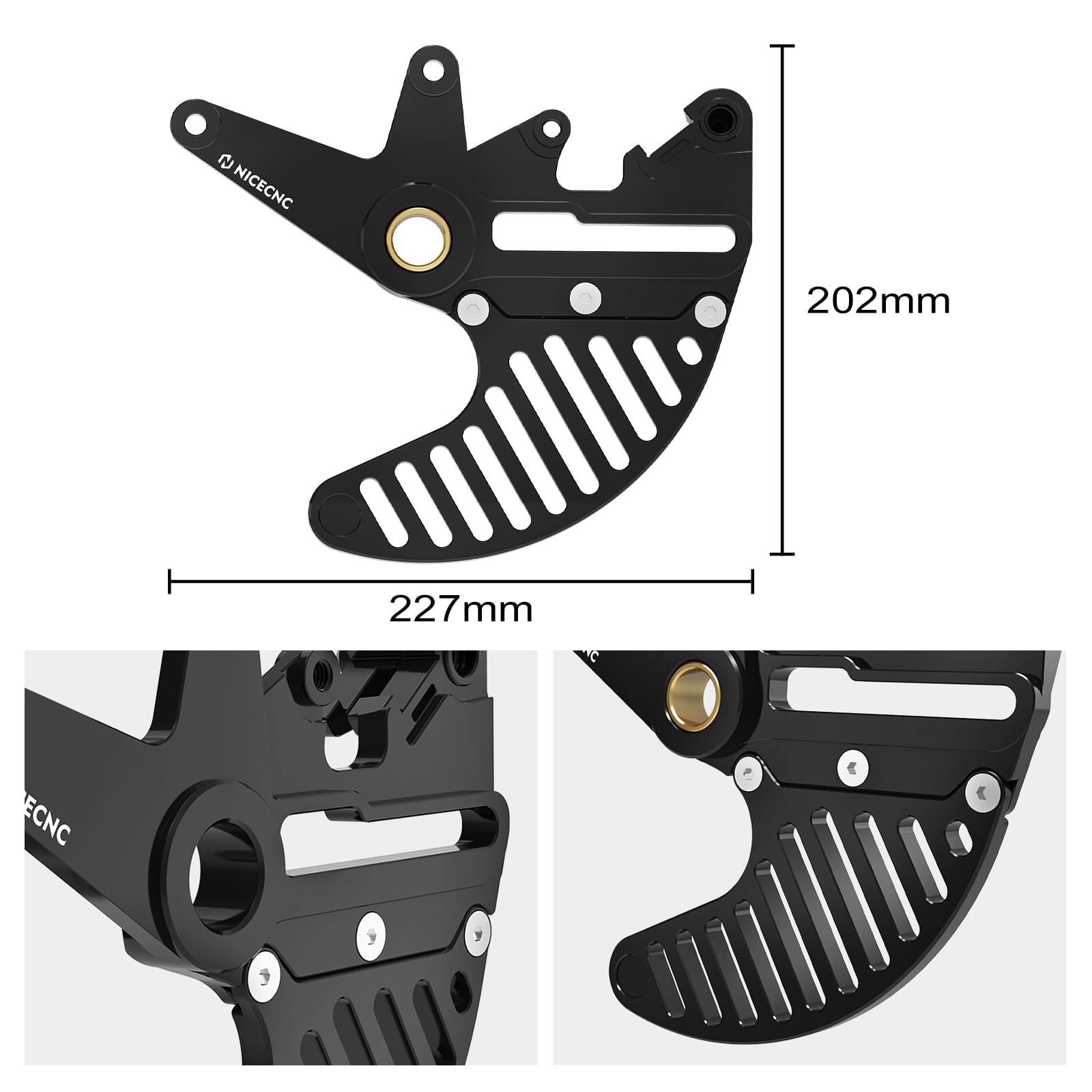 Rear Dual Calipers Bracket Stunt Brake Disc Guard For KTM/HUSQVARNA/GAS GAS