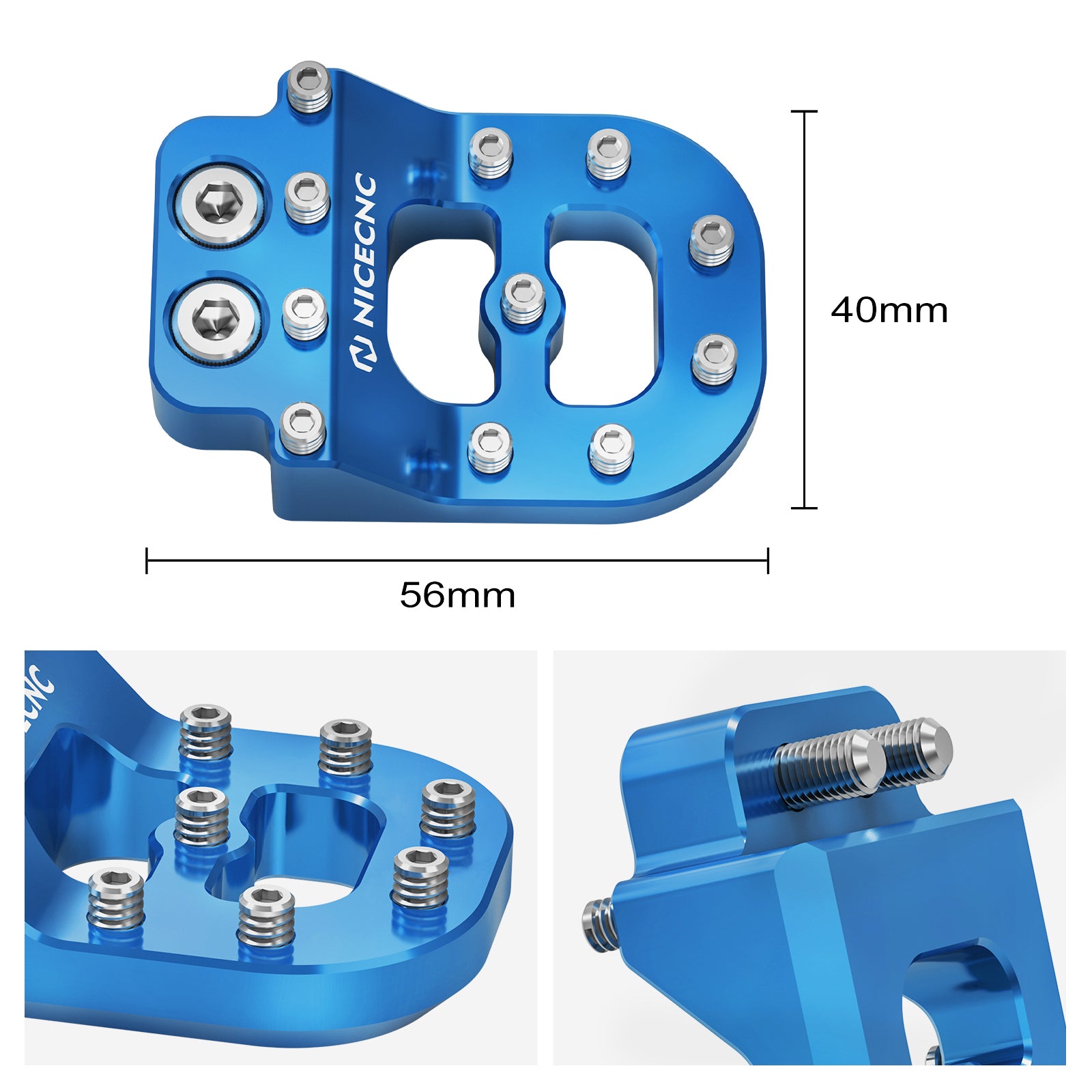 Dual Control Stepped Rear Brake Pedal Pad Tip Plate For KTM Husqvarna Beta GasGas