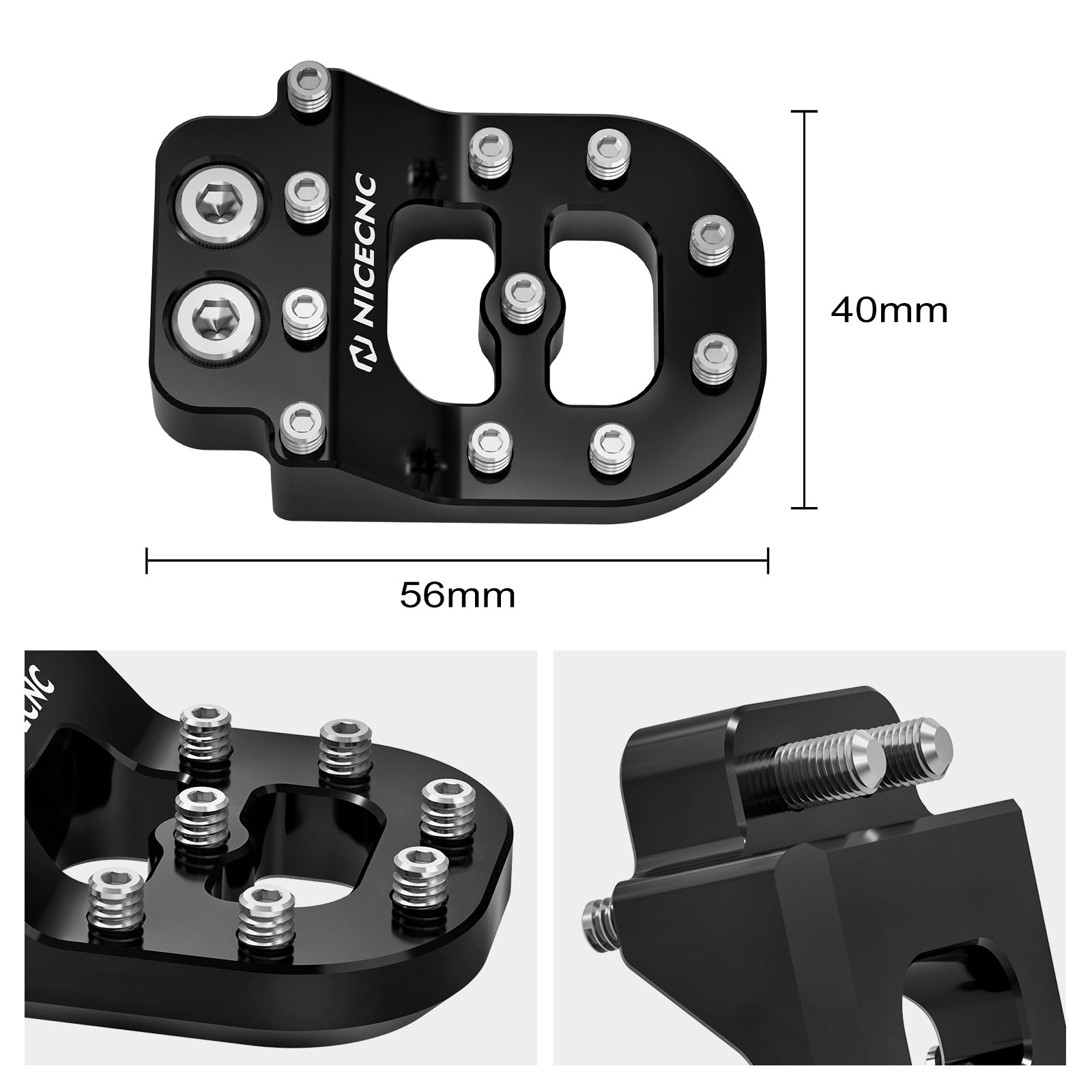 Dual Control Stepped Rear Brake Pedal Pad Tip Plate For KTM Husqvarna Beta GasGas