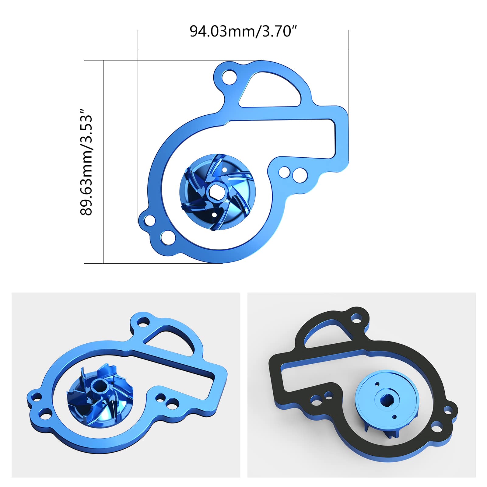 Oversized Water Pump Impeller Cooler Kit For KTM 450 500 EXC-F/XCF-W Husqvarna 450 500 FE/FX 17-24 Gas Gas 450 MC F/ EX F/EC F 21-24