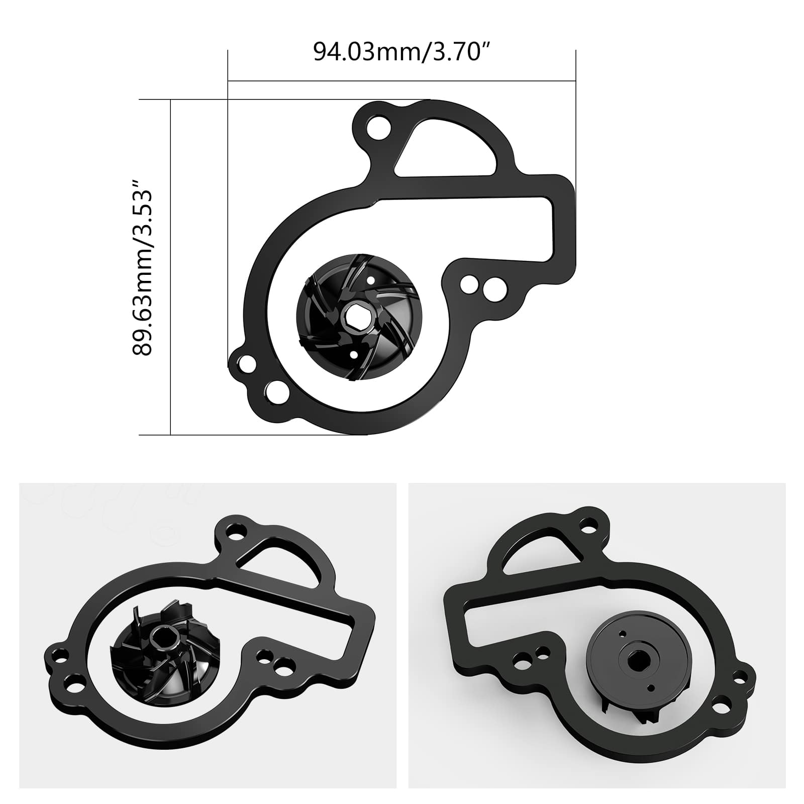 Oversized Water Pump Impeller Cooler Kit For KTM 450 500 EXC-F/XCF-W Husqvarna 450 500 FE/FX 17-24 Gas Gas 450 MC F/ EX F/EC F 21-24