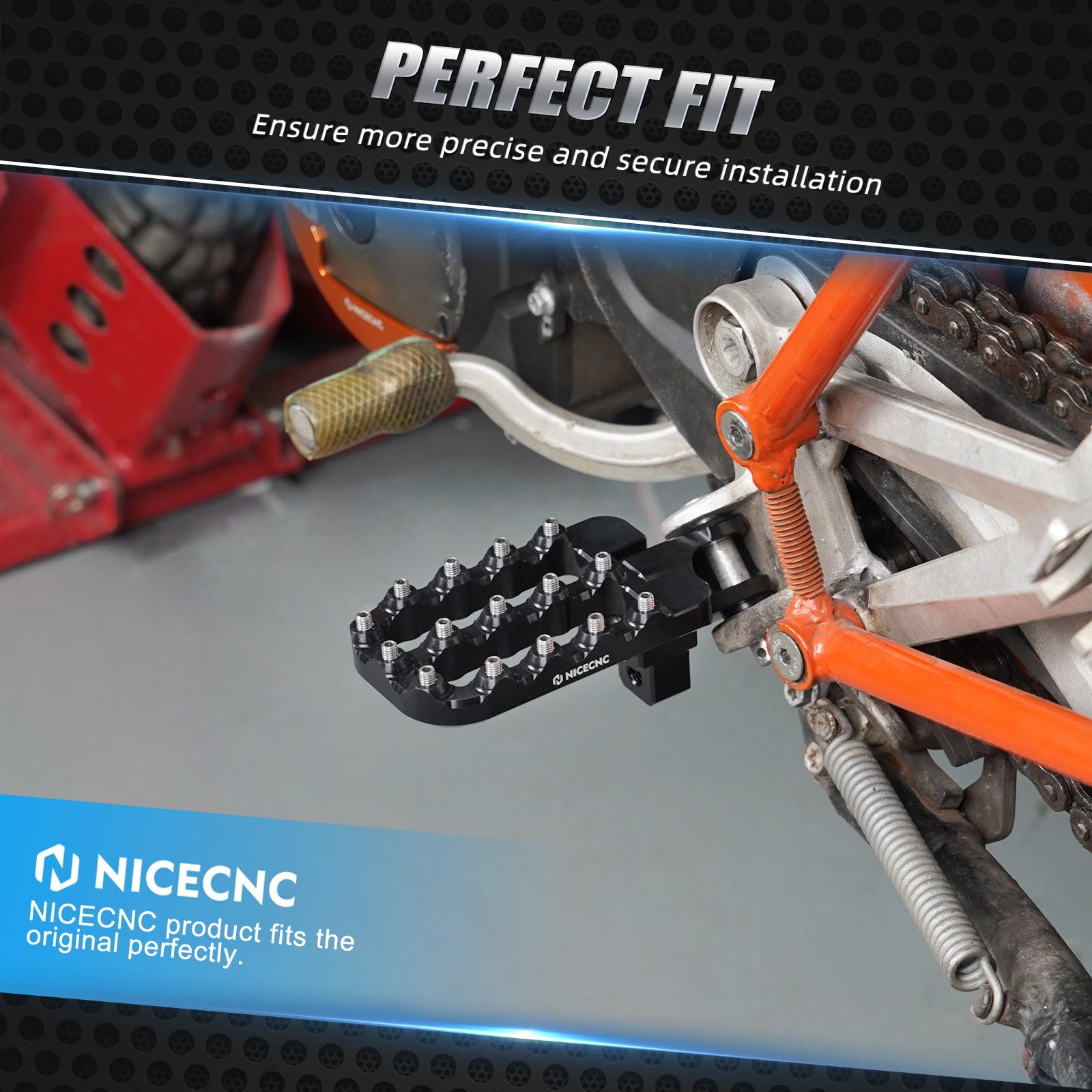 Adjustable Kickstand + Lower Larger Footpegs For KTM 690 Enduro SMC R 2008-2024