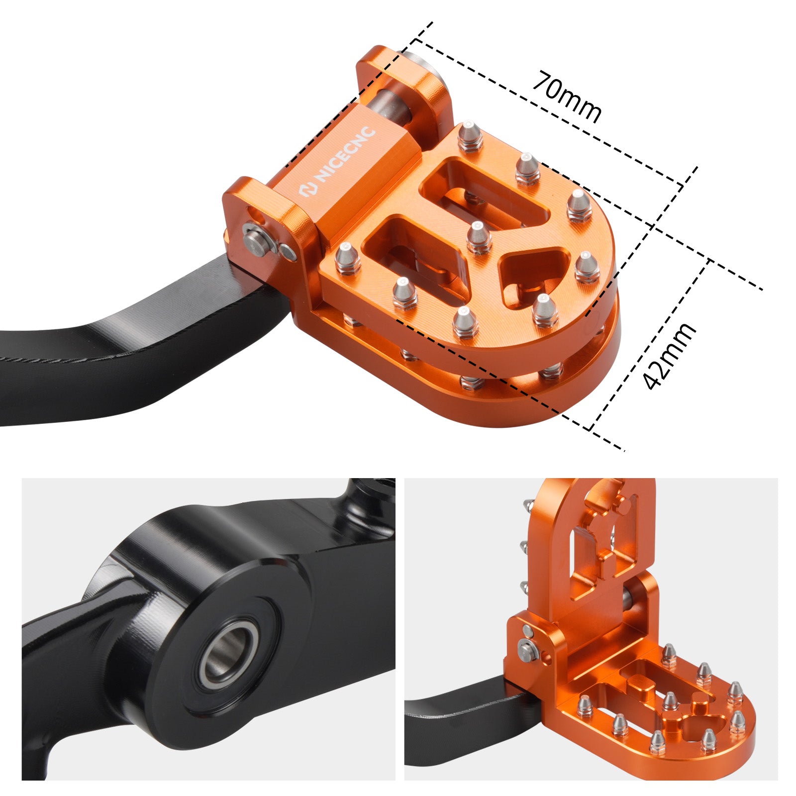 Dual Step Rear Foot Brake Pedal Lever CPL. Assly For KTM 790 890 Adventure R 2021-2025