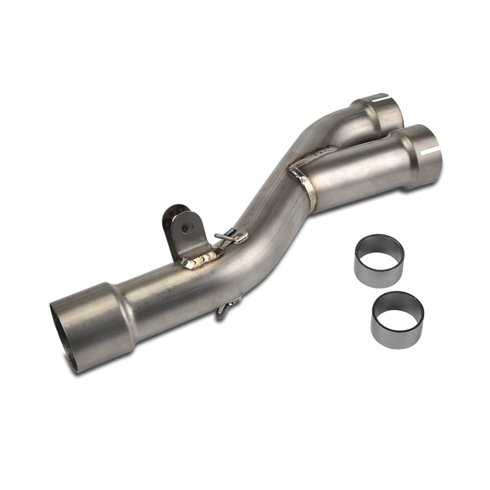 2-into-1 Exhaust Titanium Alloy Exhaust Pipe with 2 Gaskets for KTM 950/990 Adventure