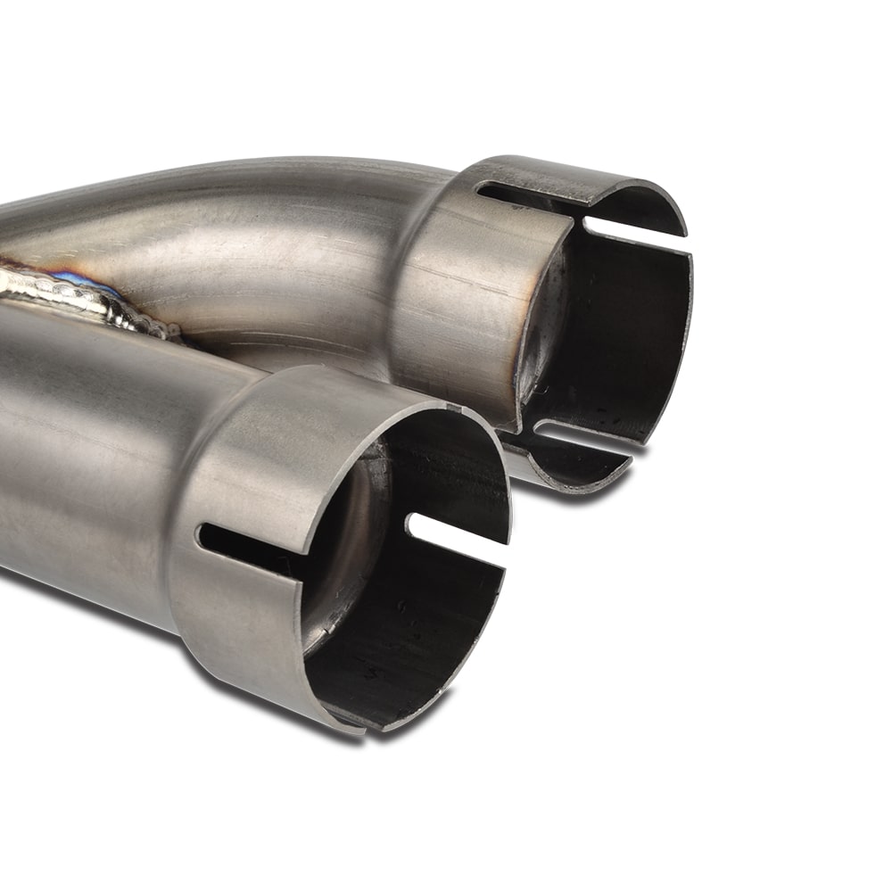 2-into-1 Exhaust Titanium Alloy Exhaust Pipe with 2 Gaskets for KTM 950/990 Adventure