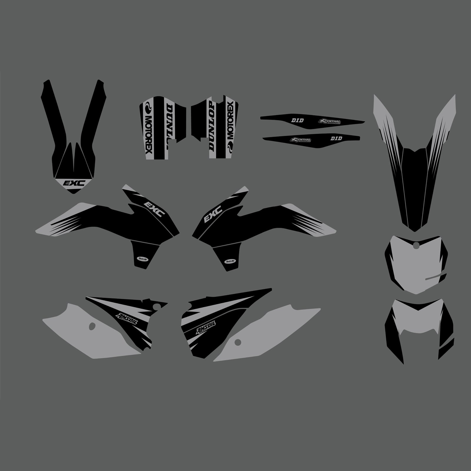 Team Graphics Background Decals Stickers For KTM EXC/XC-W/XCF-W 2014-2016