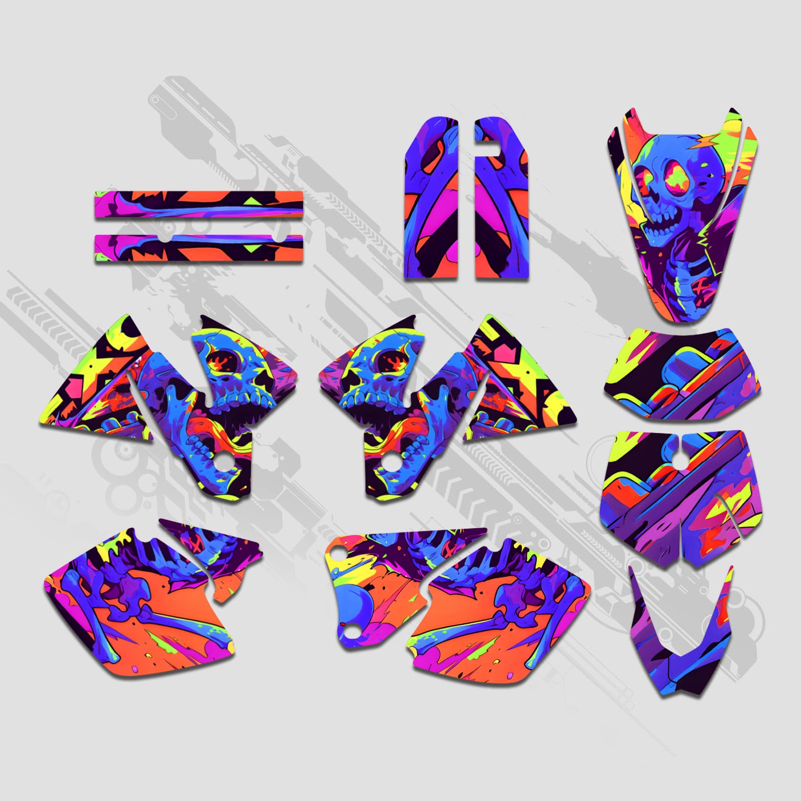 Full Graphics Decals Stickers Set For KTM EXC 1998-2000