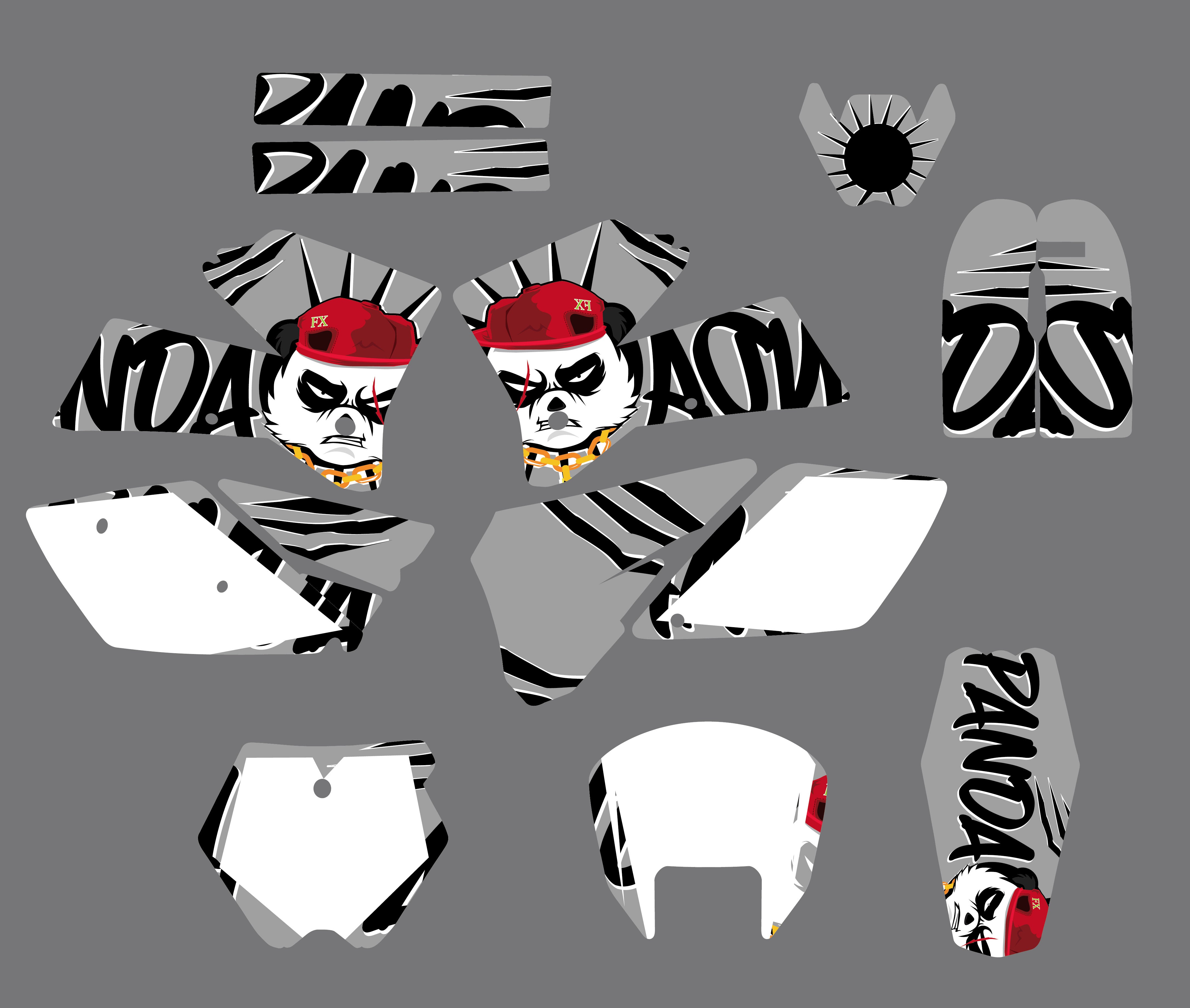 Motorcycle Graphic Decals Stickers For KTM SX 125 250 380 400 520 2005-2006