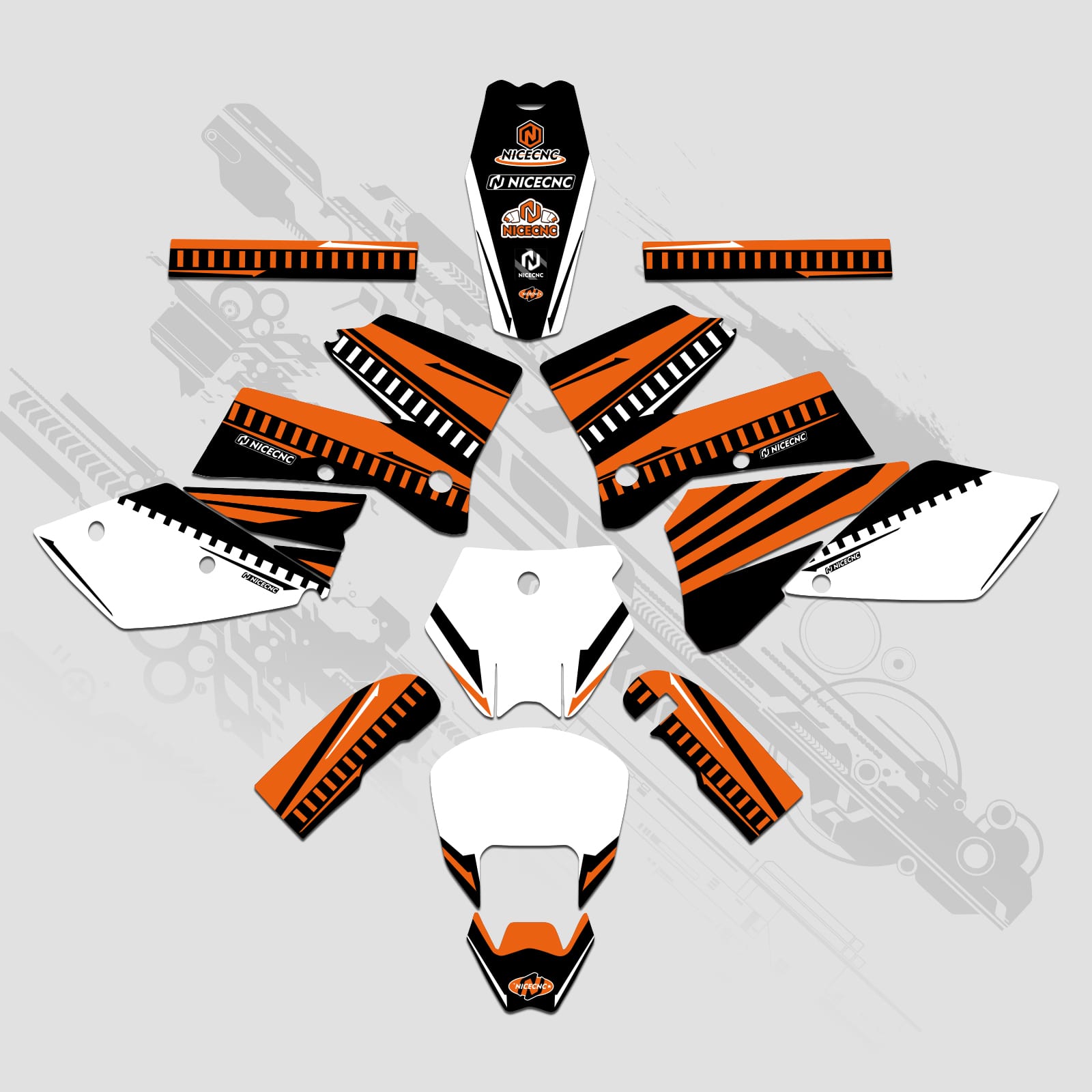 Motorcycle Full Graphics Decals Stickers Set For KTM SX 2005-2006