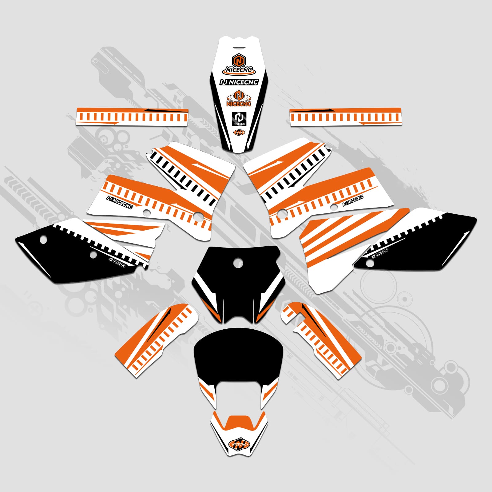 Motorcycle Full Graphics Decals Stickers Set For KTM SX 2005-2006