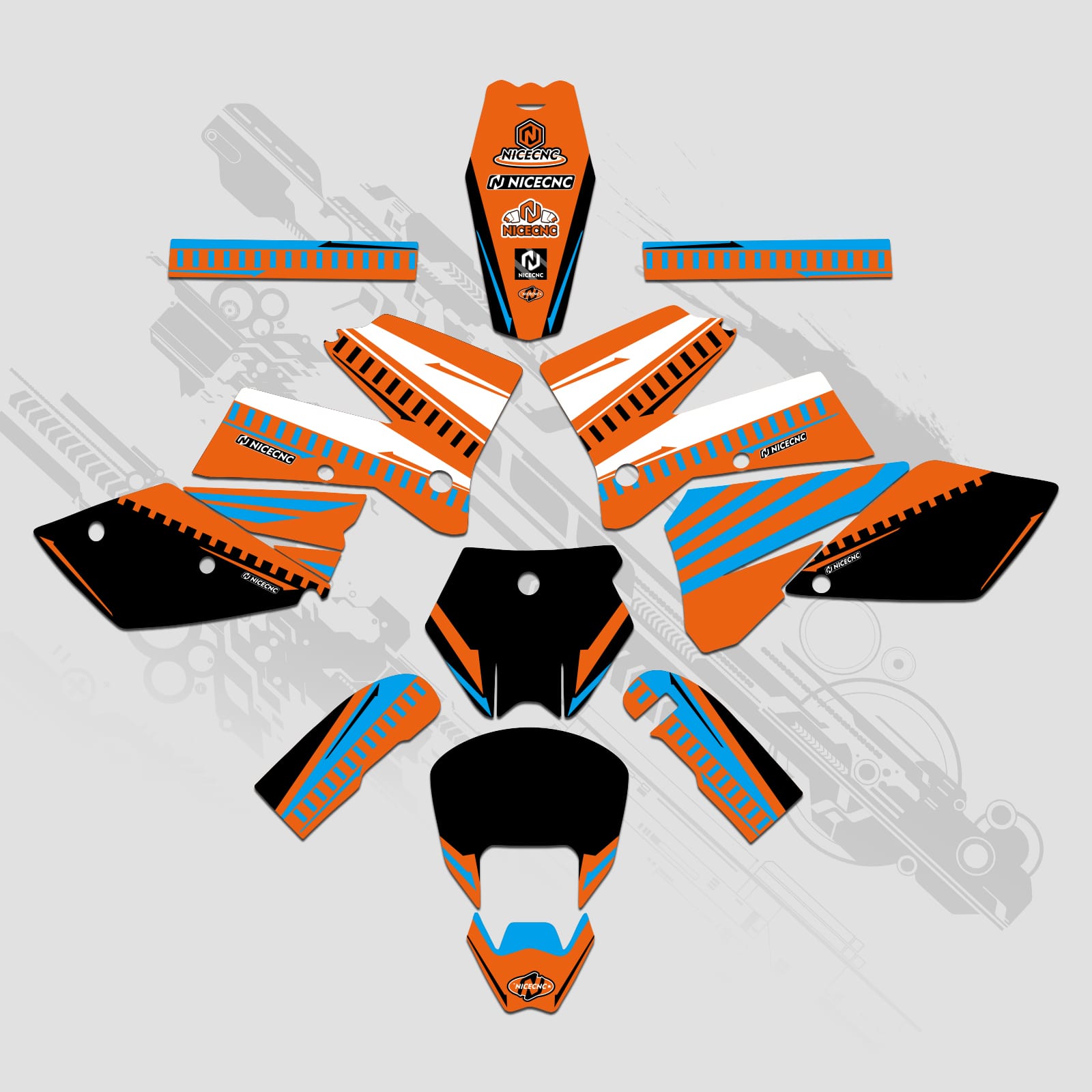Full Graphics Decals Stickers Kit For KTM SX 2005-2006