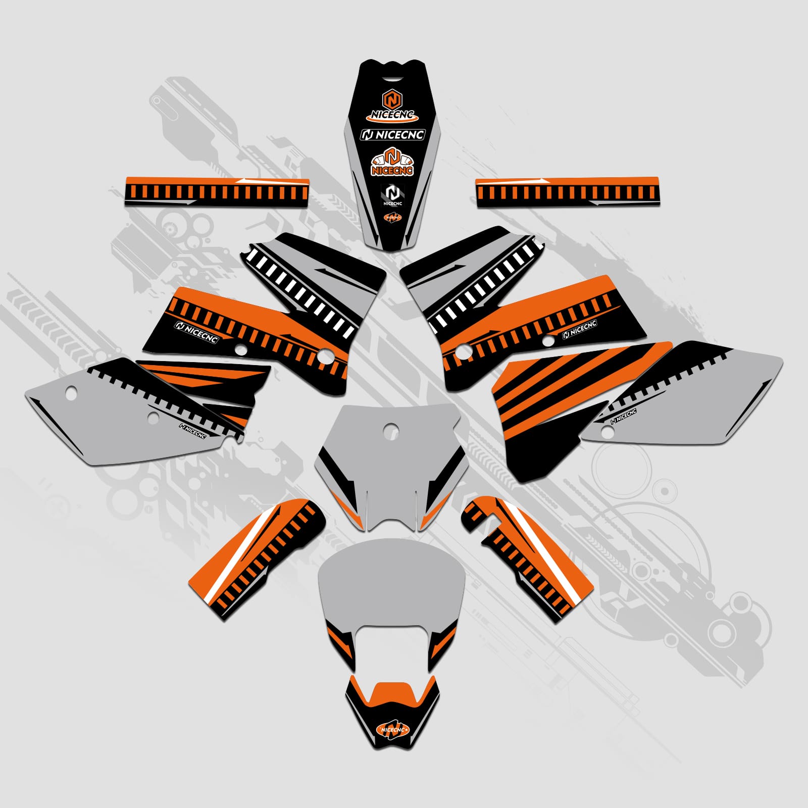 Full Graphics Decals Stickers Kit For KTM SX 2005-2006