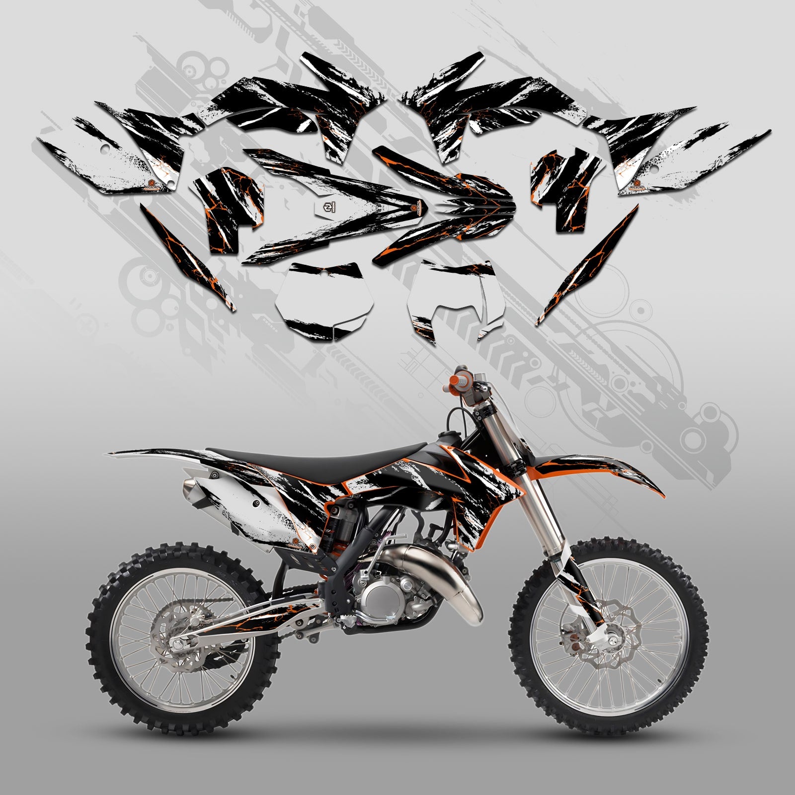 Motorcycle Full Graphics Decals Stickers Set For KTM SX 2011-2012 XCW 2013