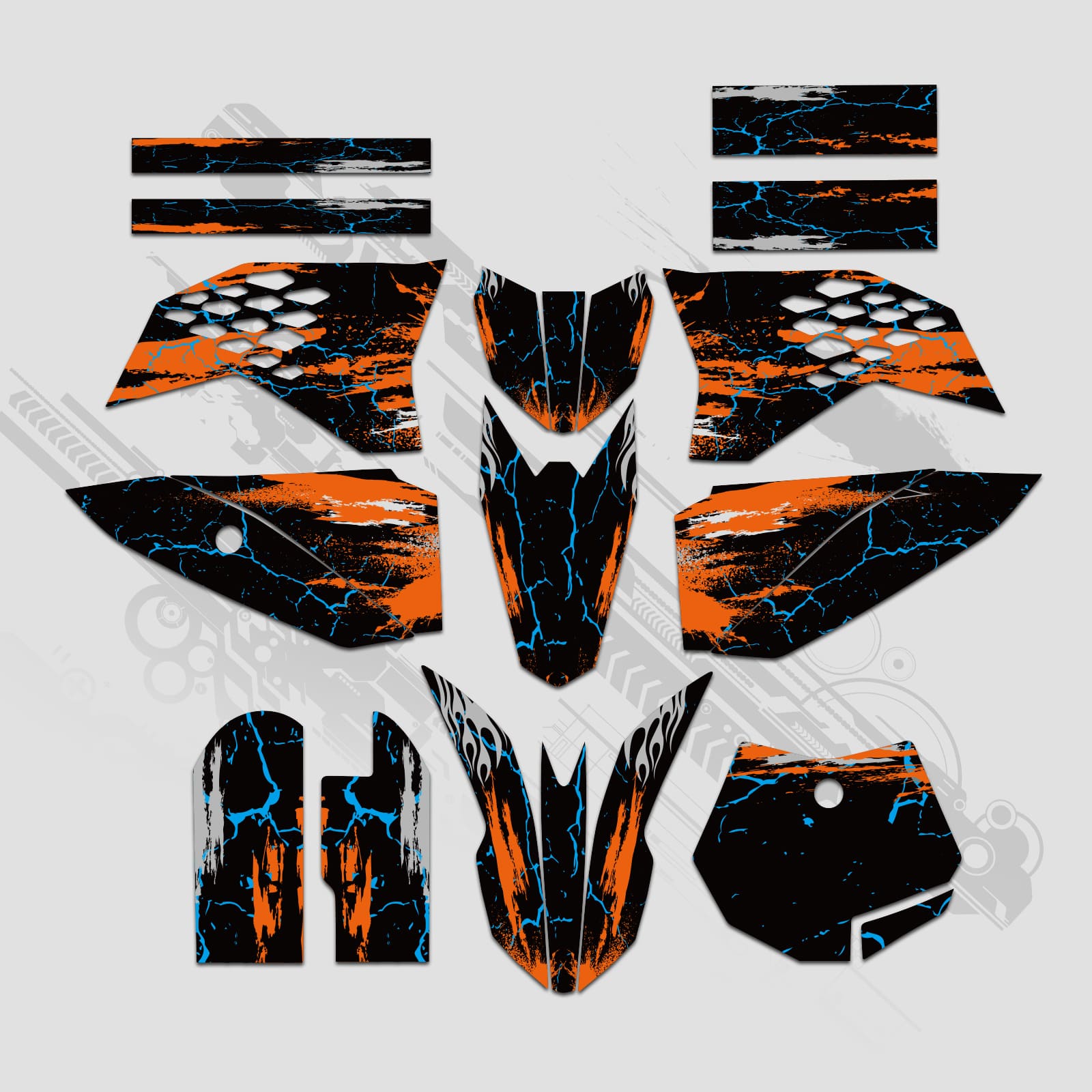Motorcycle Full Graphics Decals Stickers Set For KTM SX50 2009-2015