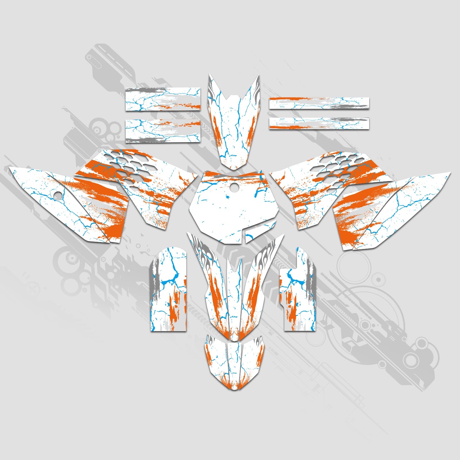 Motorcycle Full Graphics Decals Stickers Set For KTM SX50 2009-2015