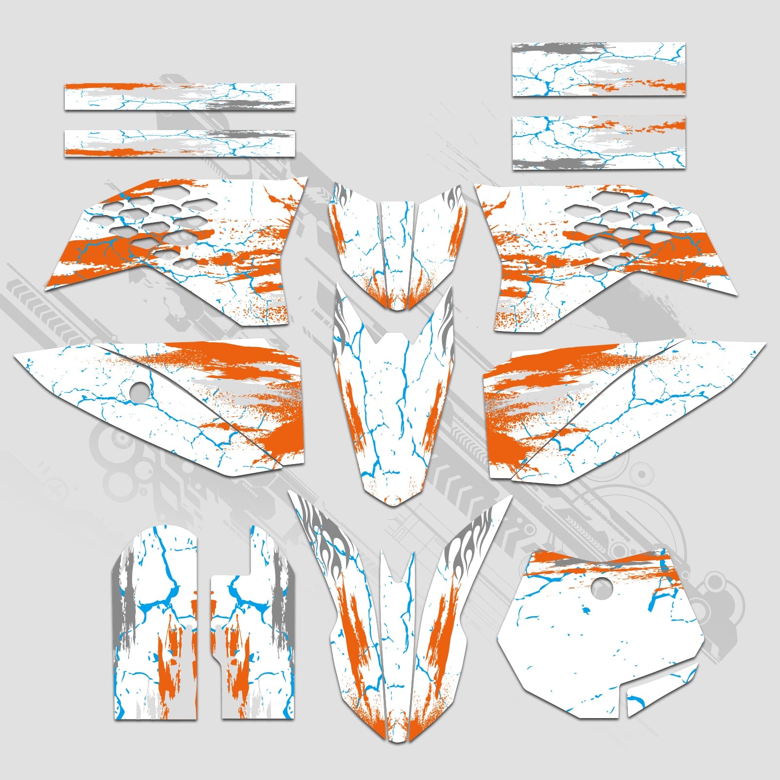 Motorcycle Full Graphics Decals Stickers Set For KTM SX50 2009-2015