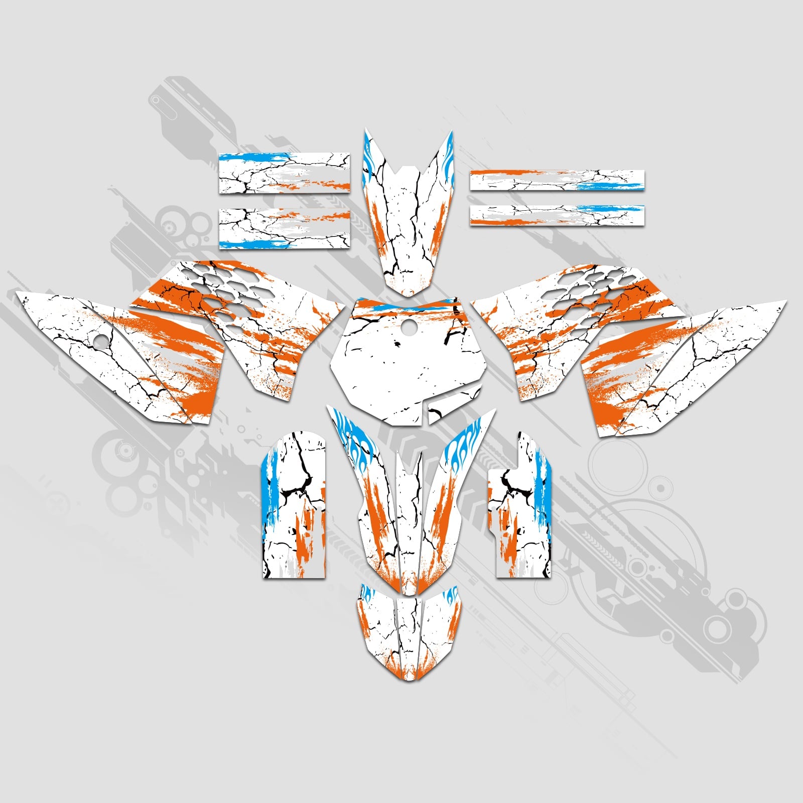Motorcycle Full Graphics Decals Stickers Set For KTM SX50 2009-2015