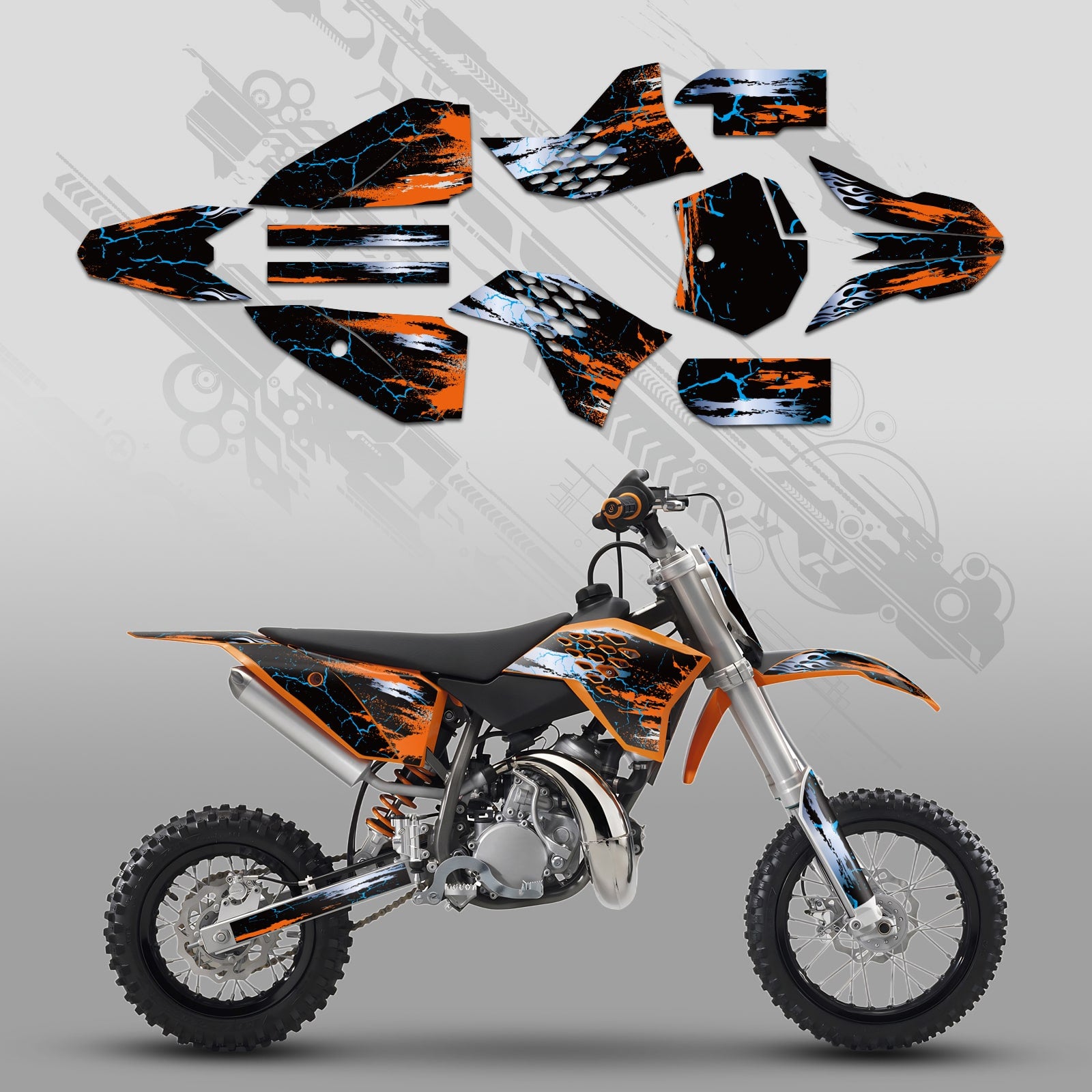 Full Graphics Decals Stickers Kit For KTM SX50 2009-2015