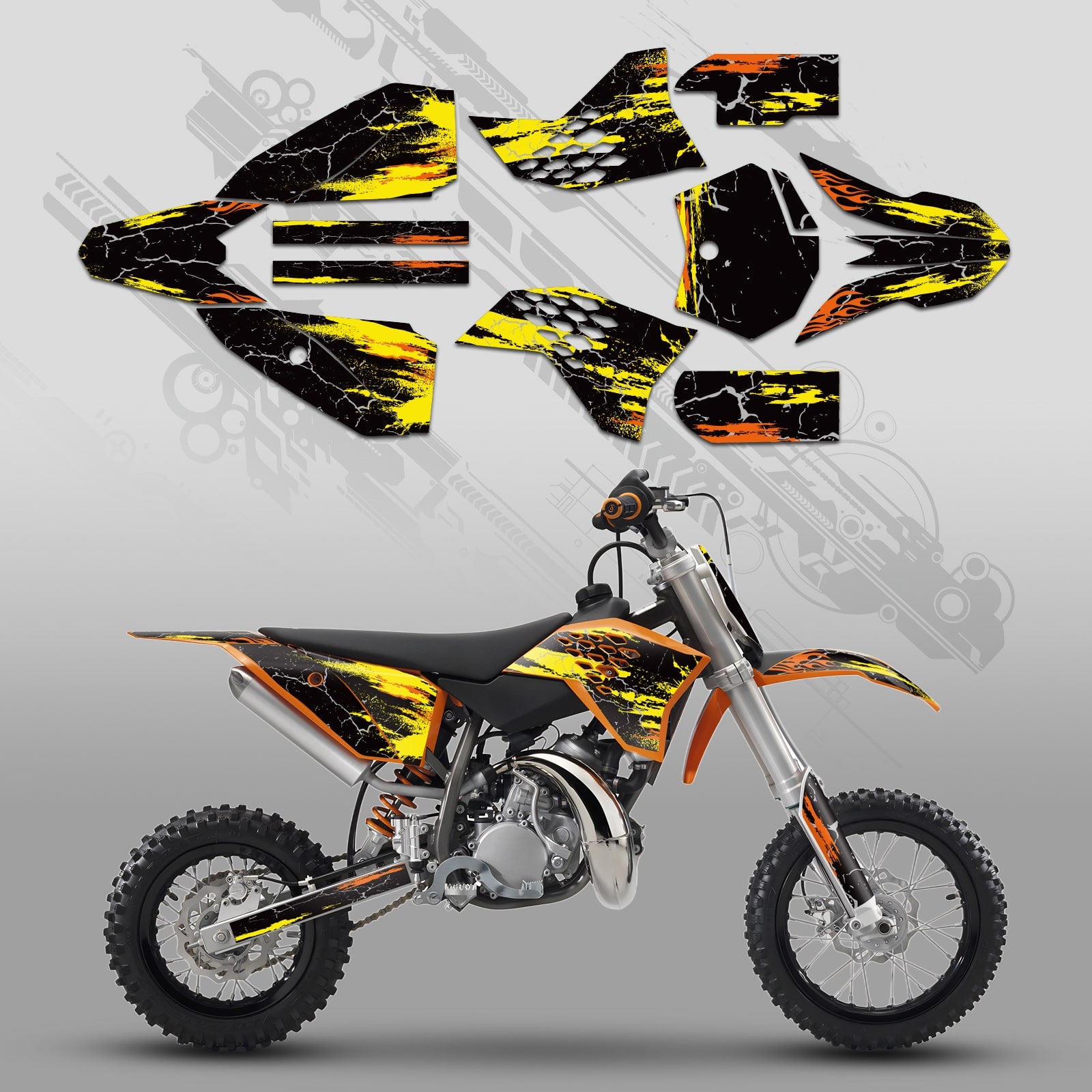 Full Graphics Decals Stickers Kit For KTM SX50 2009-2015