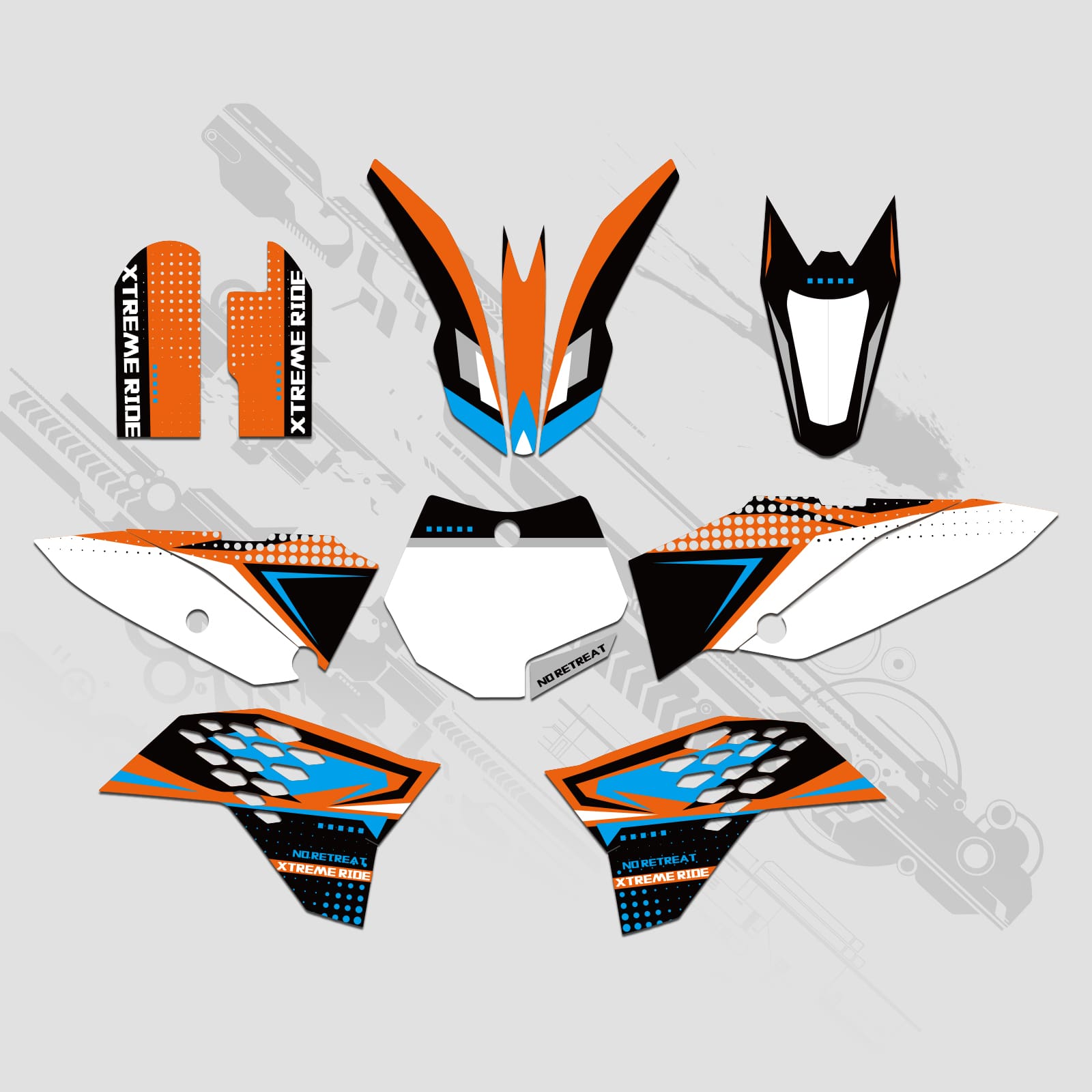 Motorcycle Full Graphics Decals Stickers Set For KTM SX65 2009-2015