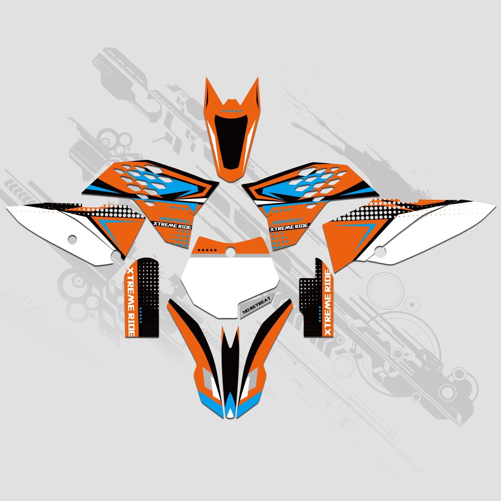 Motorcycle Full Graphics Decals Stickers Set For KTM SX65 2009-2015