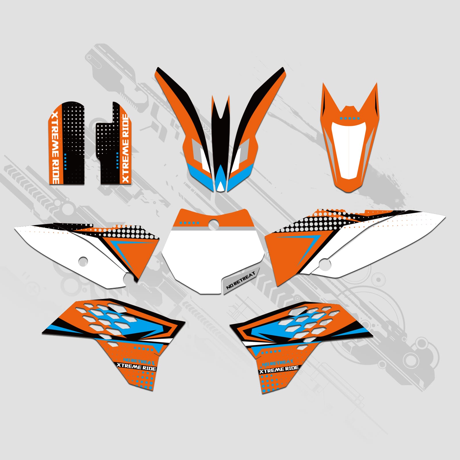 Motorcycle Full Graphics Decals Stickers Set For KTM SX65 2009-2015