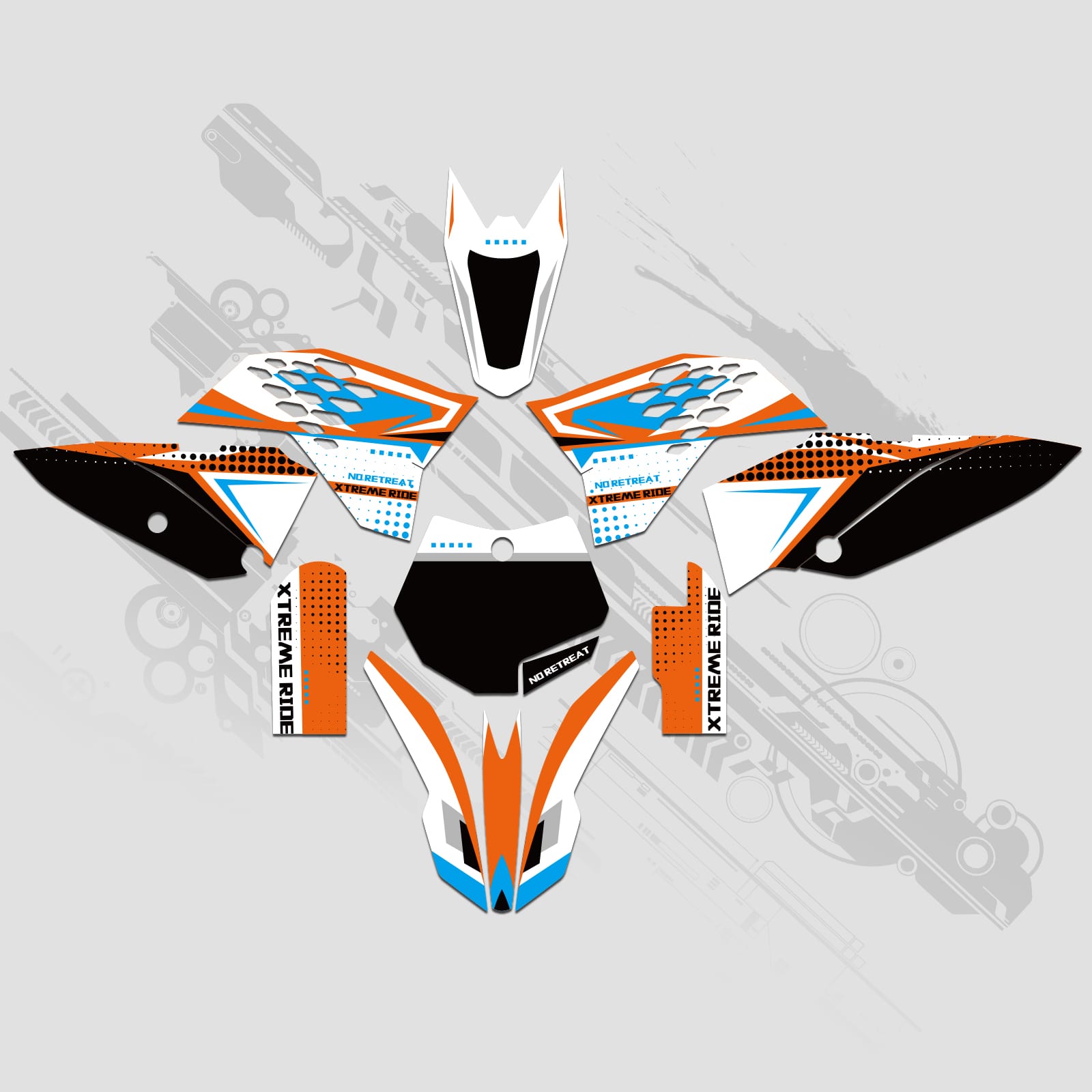 Motorcycle Full Graphics Decals Stickers Set For KTM SX65 2009-2015