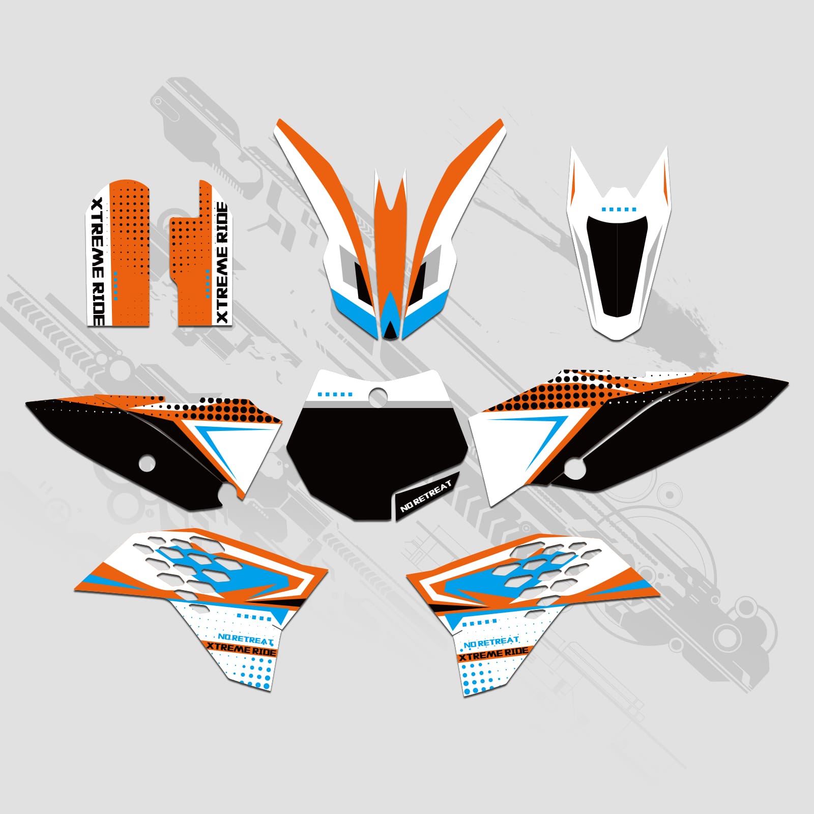 Motorcycle Full Graphics Decals Stickers Set For KTM SX65 2009-2015