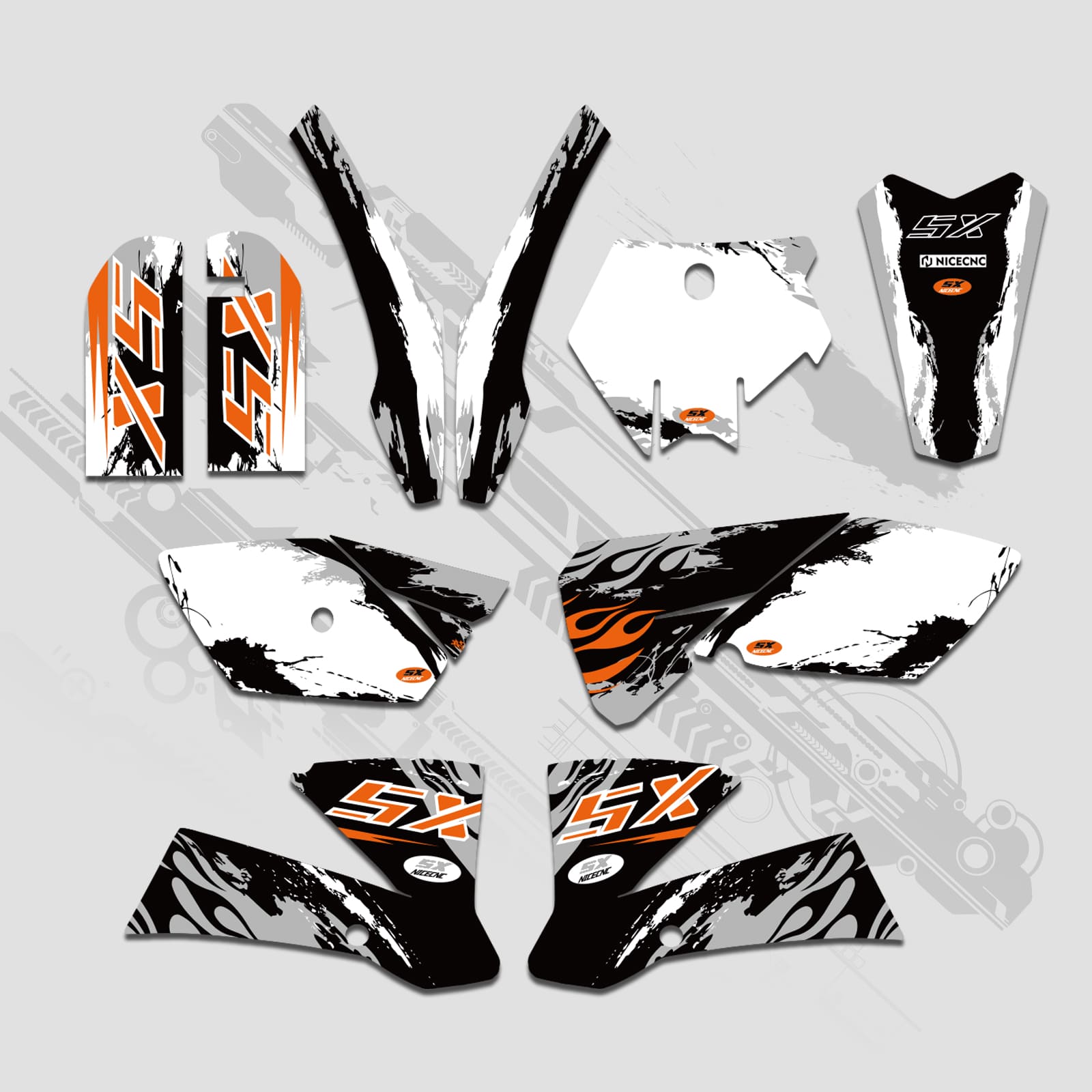 Full Graphics Decals Stickers Kit For KTM SX 85-105 2003-2005