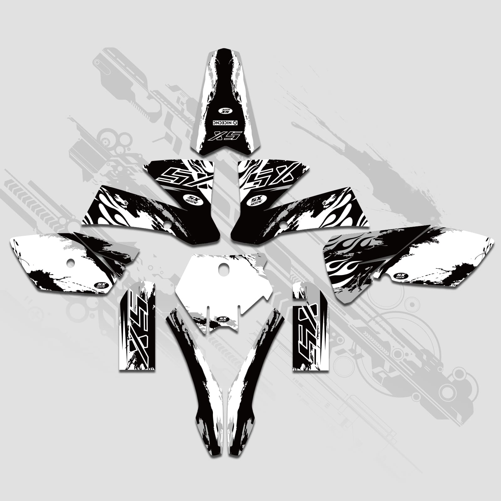 Full Graphics Decals Stickers Kit For KTM SX 85-105 2003-2005
