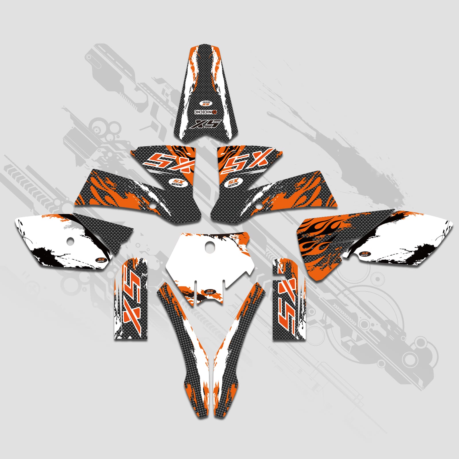 Full Graphics Decals Stickers Kit For KTM SX 85-105 2003-2005