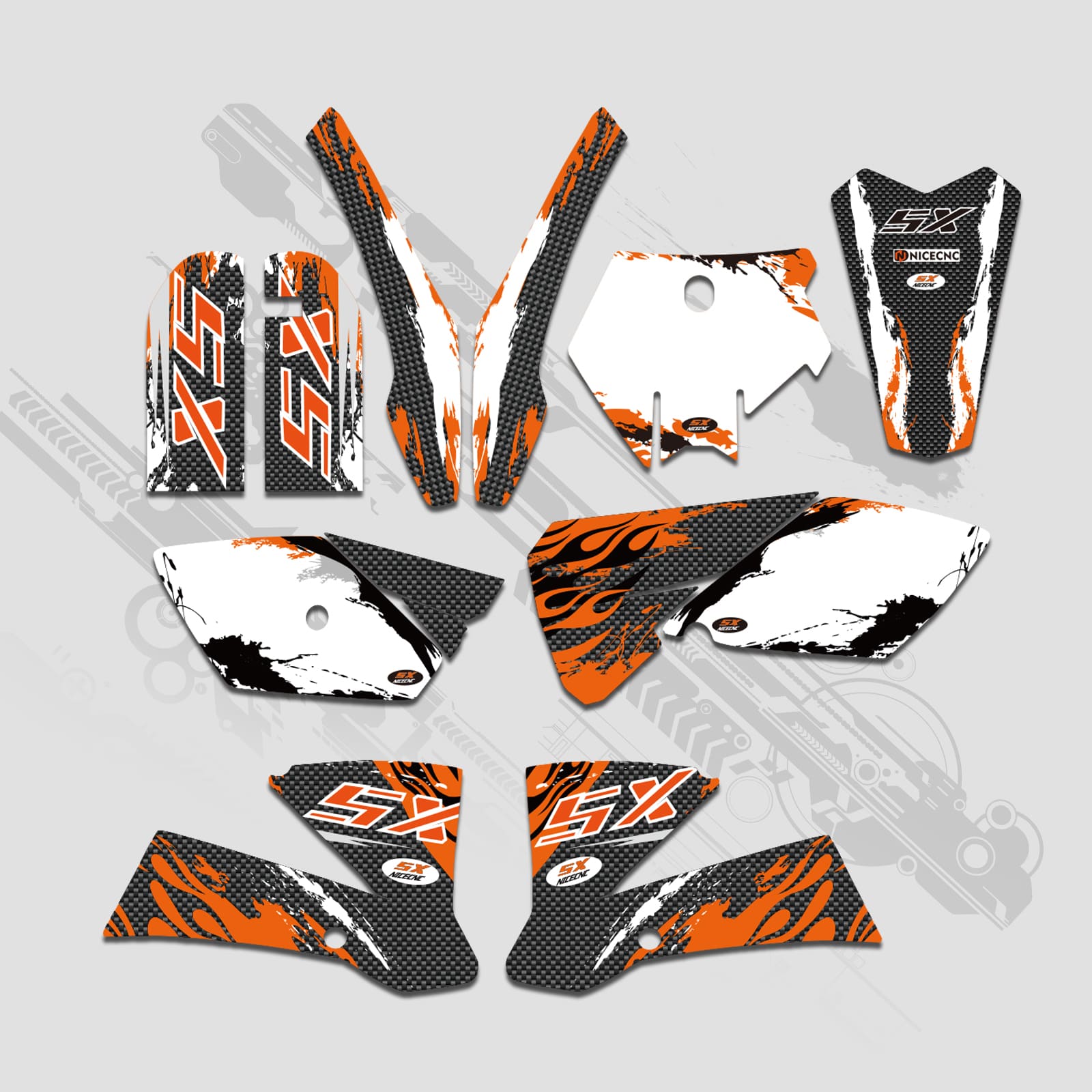Full Graphics Decals Stickers Kit For KTM SX 85-105 2003-2005
