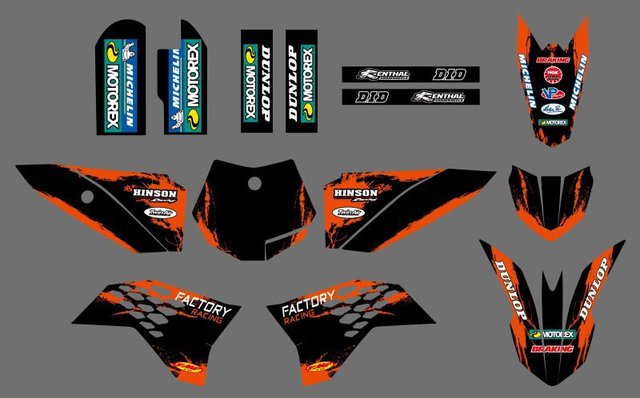 Motocross Full Graphic Decals Sticker Kit For KTM SX50 2009-2015