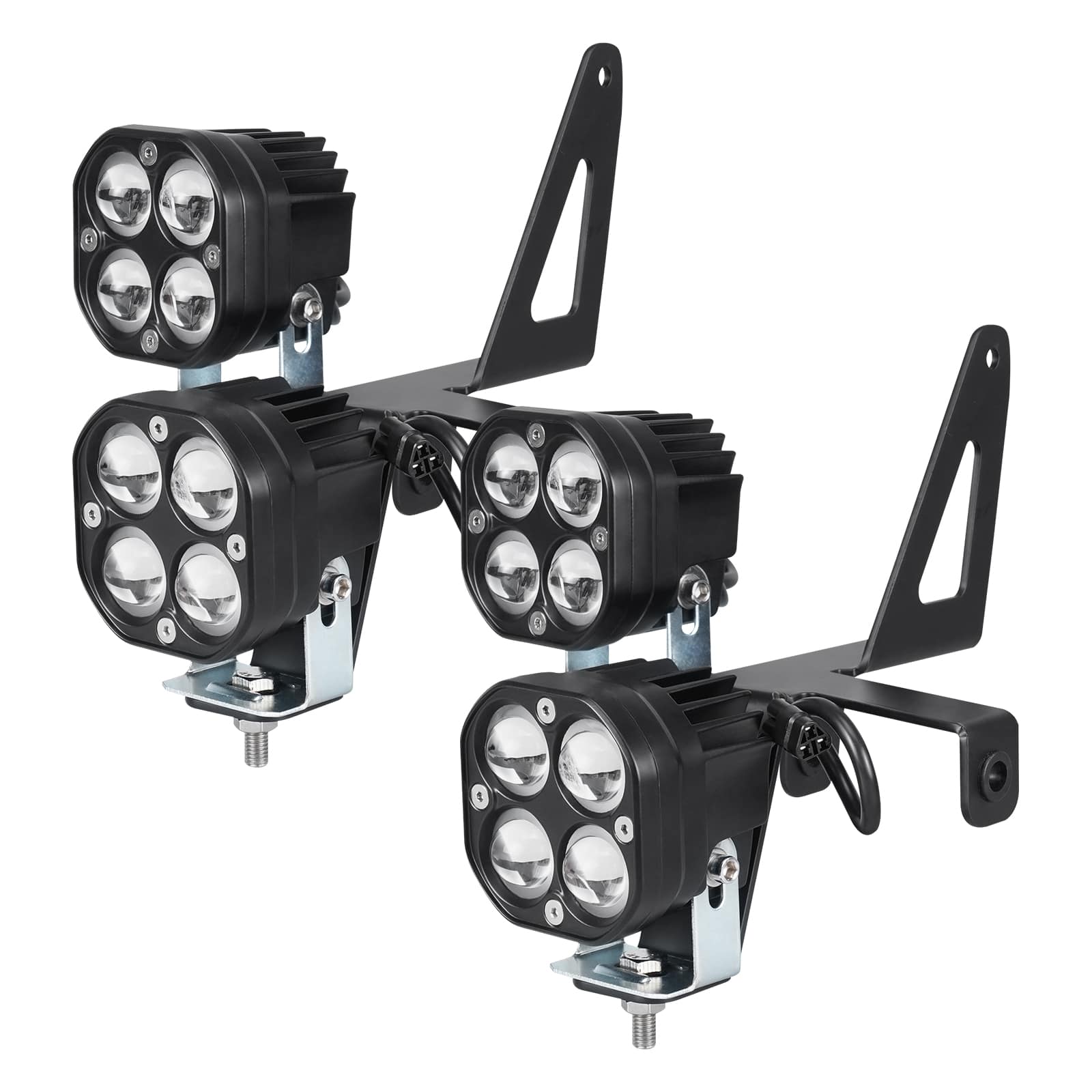 LED Front Work Lights With Adjustable Bracket For Yamaha Raptor 700 / 700R 2013-2024