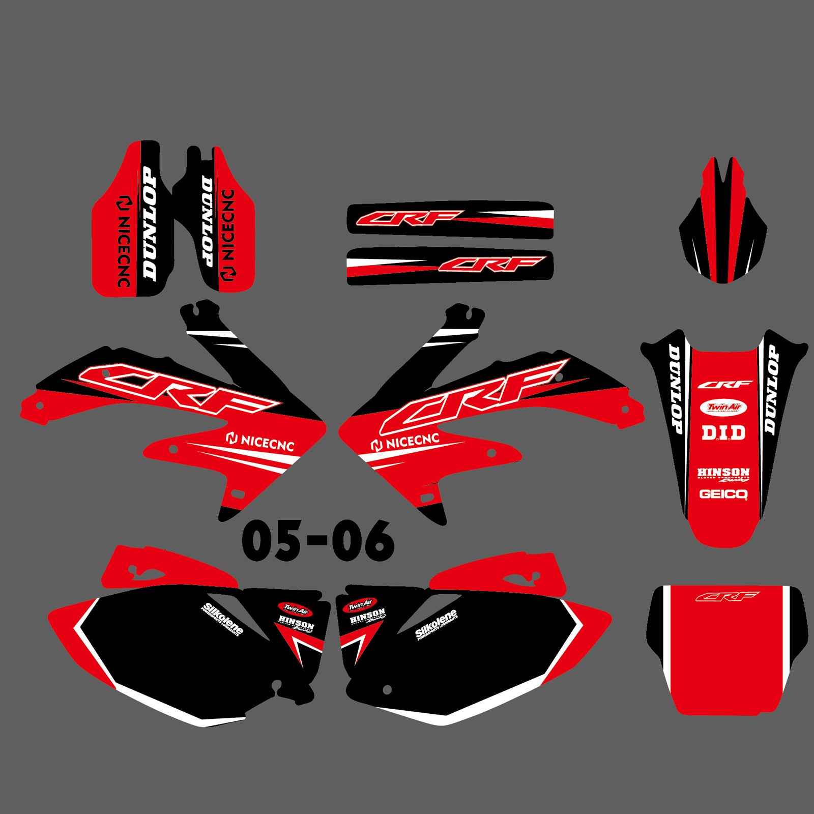 Motocross Graphics Decals Stickers For Honda CRF450R 2005-2006
