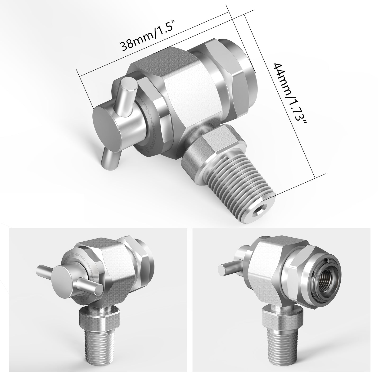 1/8" NPT Male Nitrogen Filling Tool Valve High Pressure Strut Coupler 3000 PSI