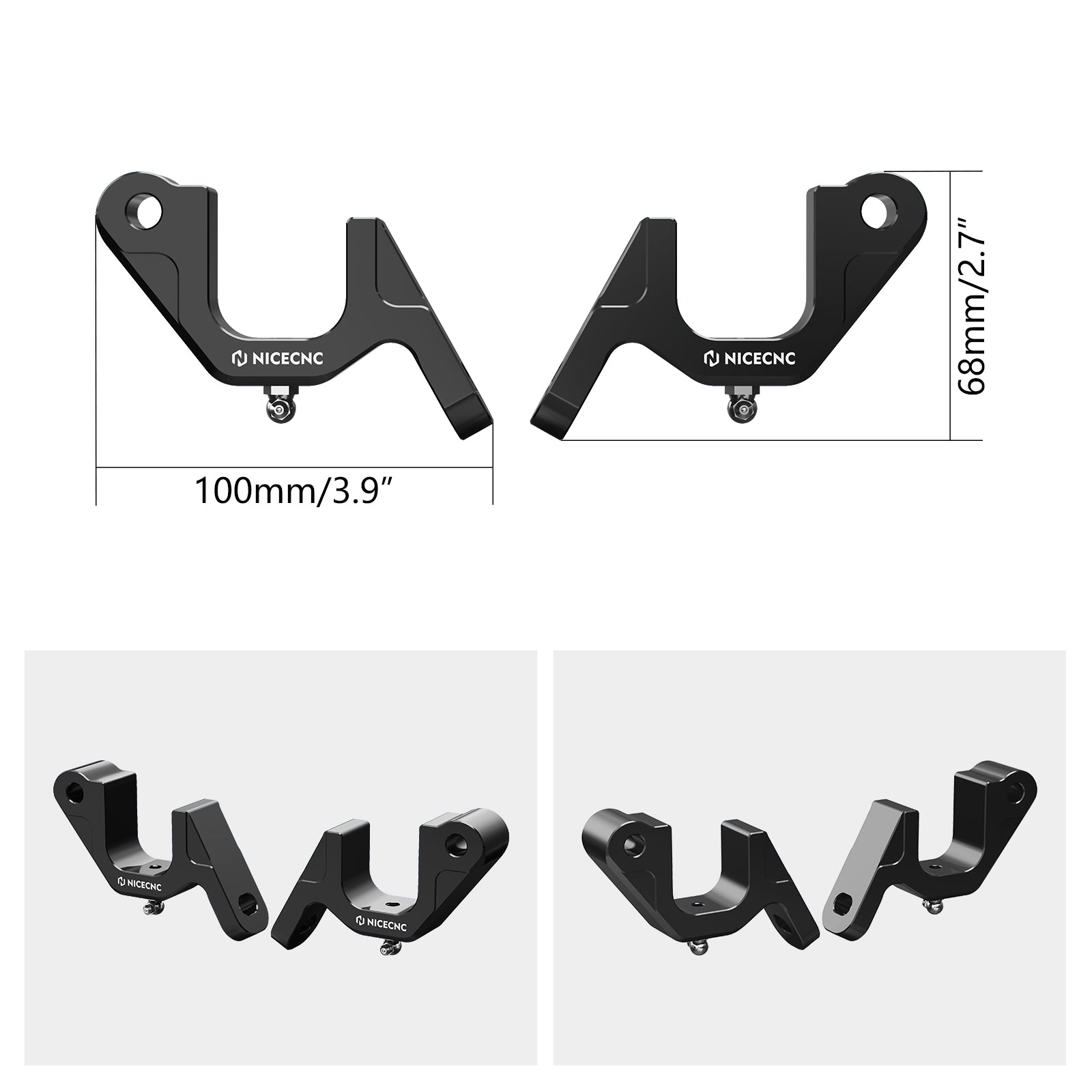 UTV Front Sway Bar Mounting Brackets For Polaris RZR XP 1000 2015-2024 General 1000