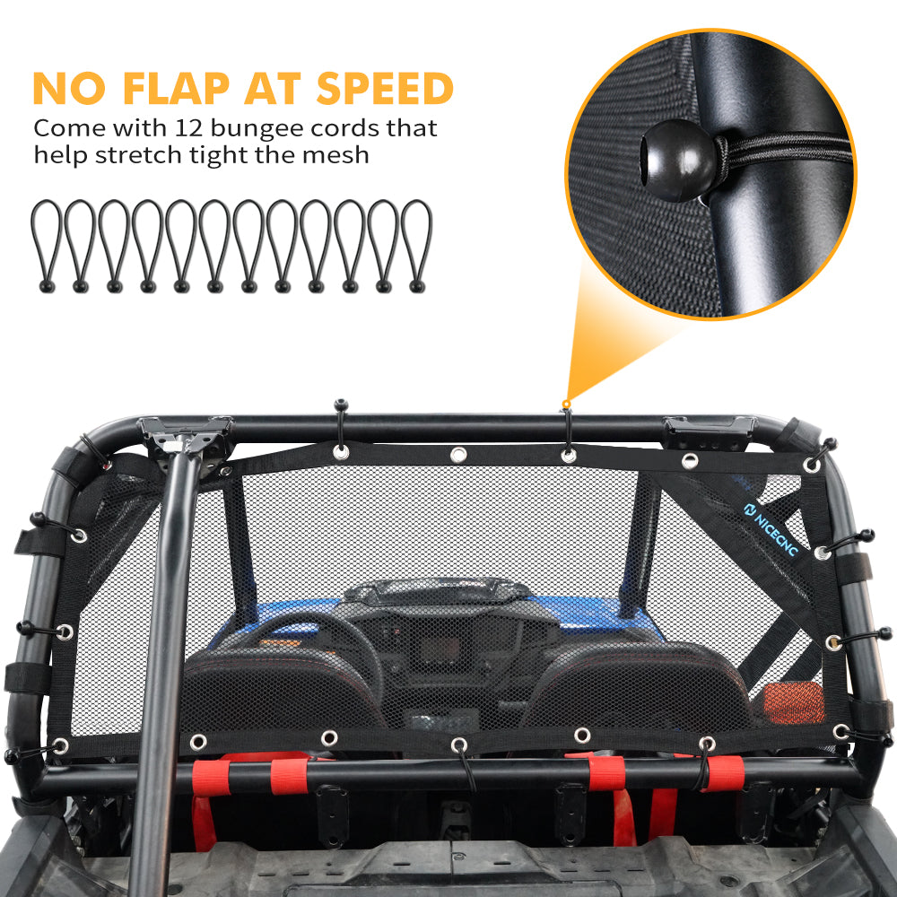 3PCS Window Net Roll Cage Mesh Guard Kit For Polaris RZR 570 1000 XP Turbo