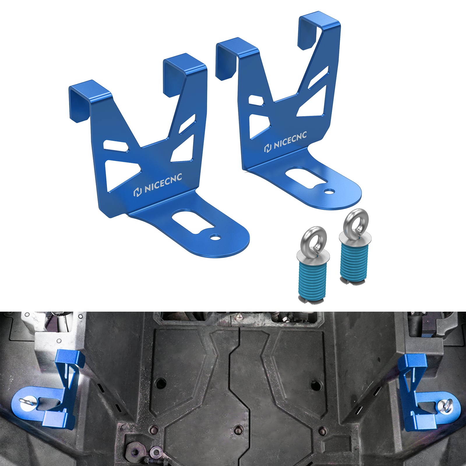 NICECNC 4 PCS RZR Ozark 26 Suportes de montagem do refrigerador compatível com Polaris RZR XP 1000 2018 2019 2020 2020 2021 RZR XP4 2018 2019 2020 2021 RZR TURBO 2020 2021 (não se encaixa no novo 2021 Ozark Trail Cooler)