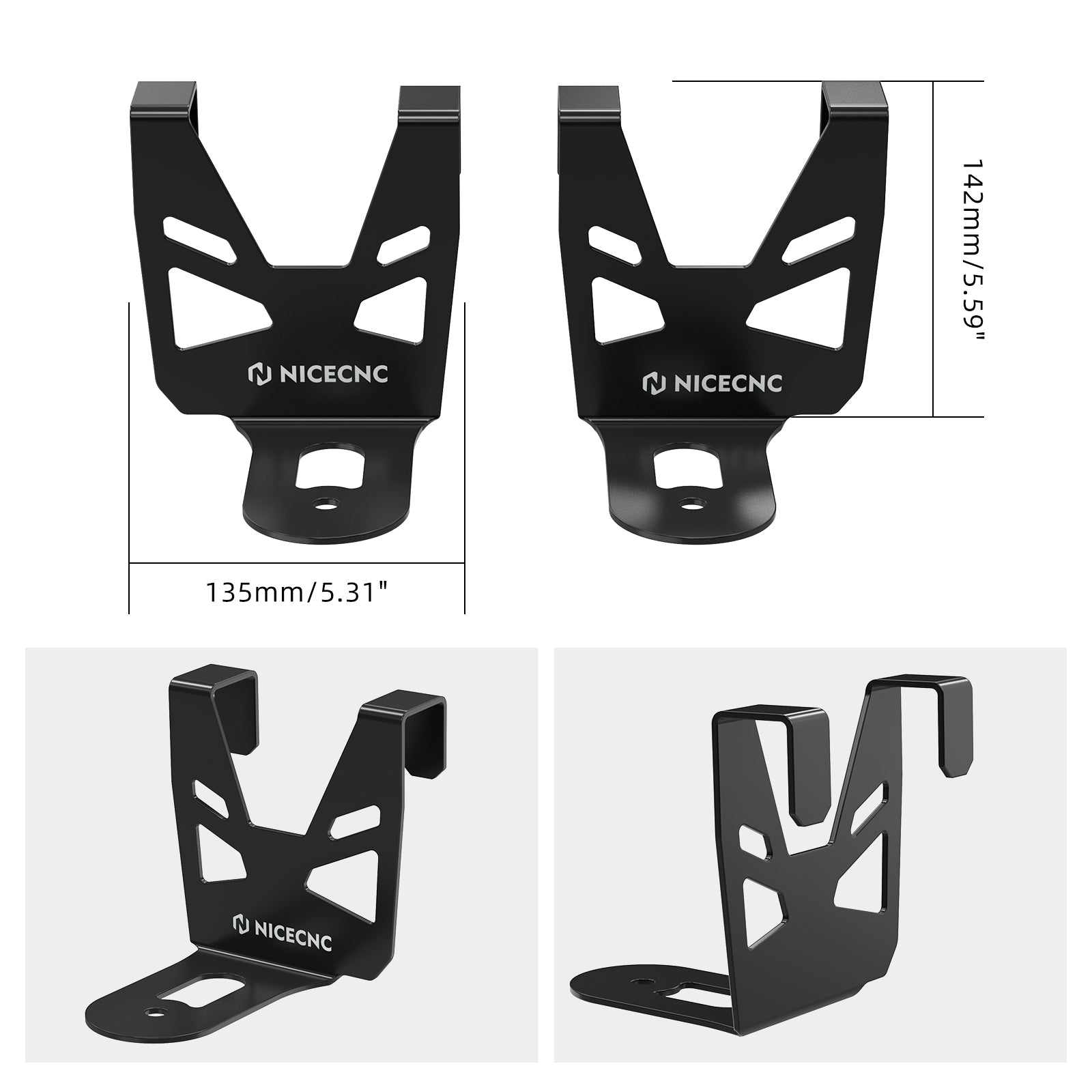 NICECNC 4 PCS RZR Ozark 26 Suportes de montagem do refrigerador compatível com Polaris RZR XP 1000 2018 2019 2020 2020 2021 RZR XP4 2018 2019 2020 2021 RZR TURBO 2020 2021 (não se encaixa no novo 2021 Ozark Trail Cooler)