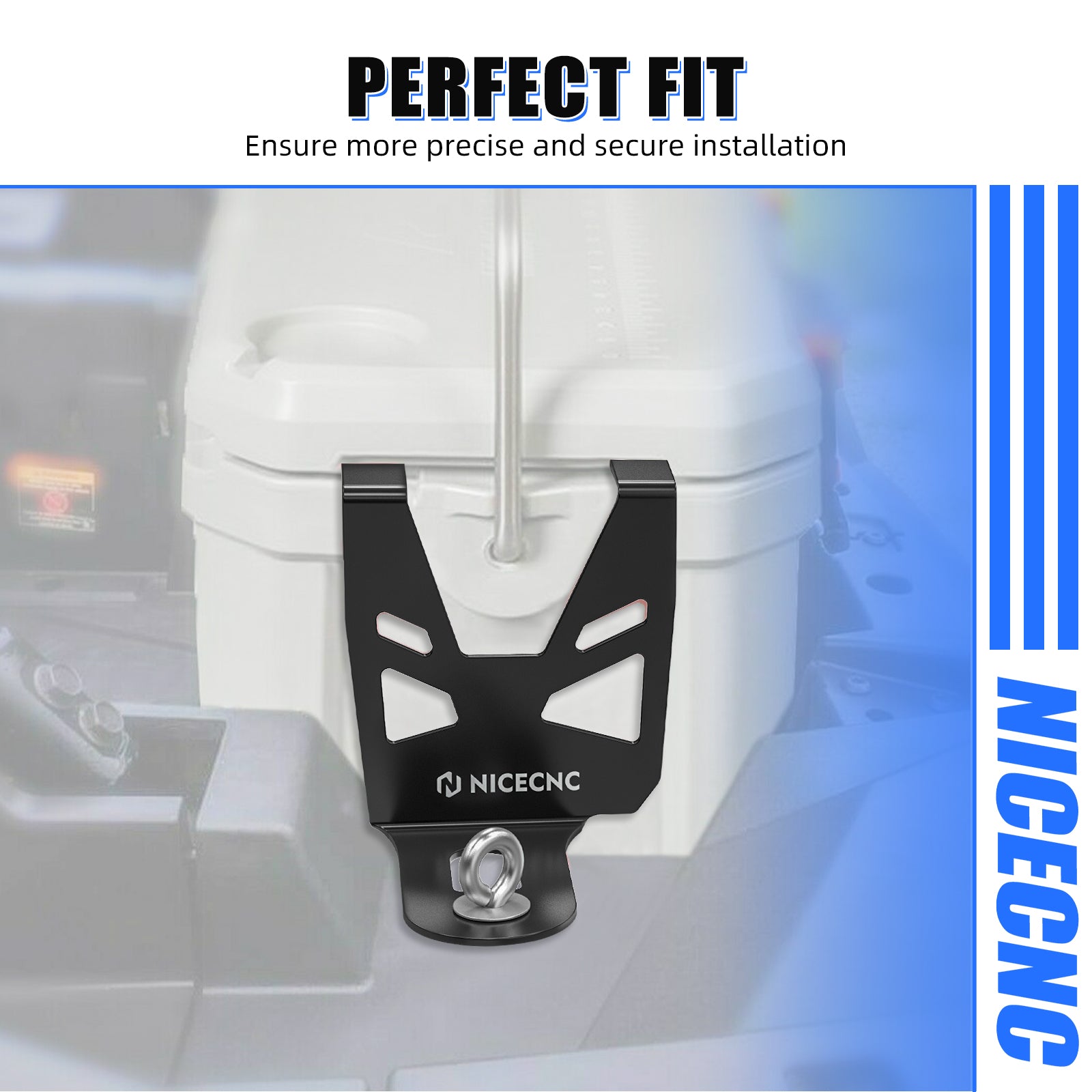 NICECNC 4 PCS RZR Ozark 26 Suportes de montagem do refrigerador compatível com Polaris RZR XP 1000 2018 2019 2020 2020 2021 RZR XP4 2018 2019 2020 2021 RZR TURBO 2020 2021 (não se encaixa no novo 2021 Ozark Trail Cooler)