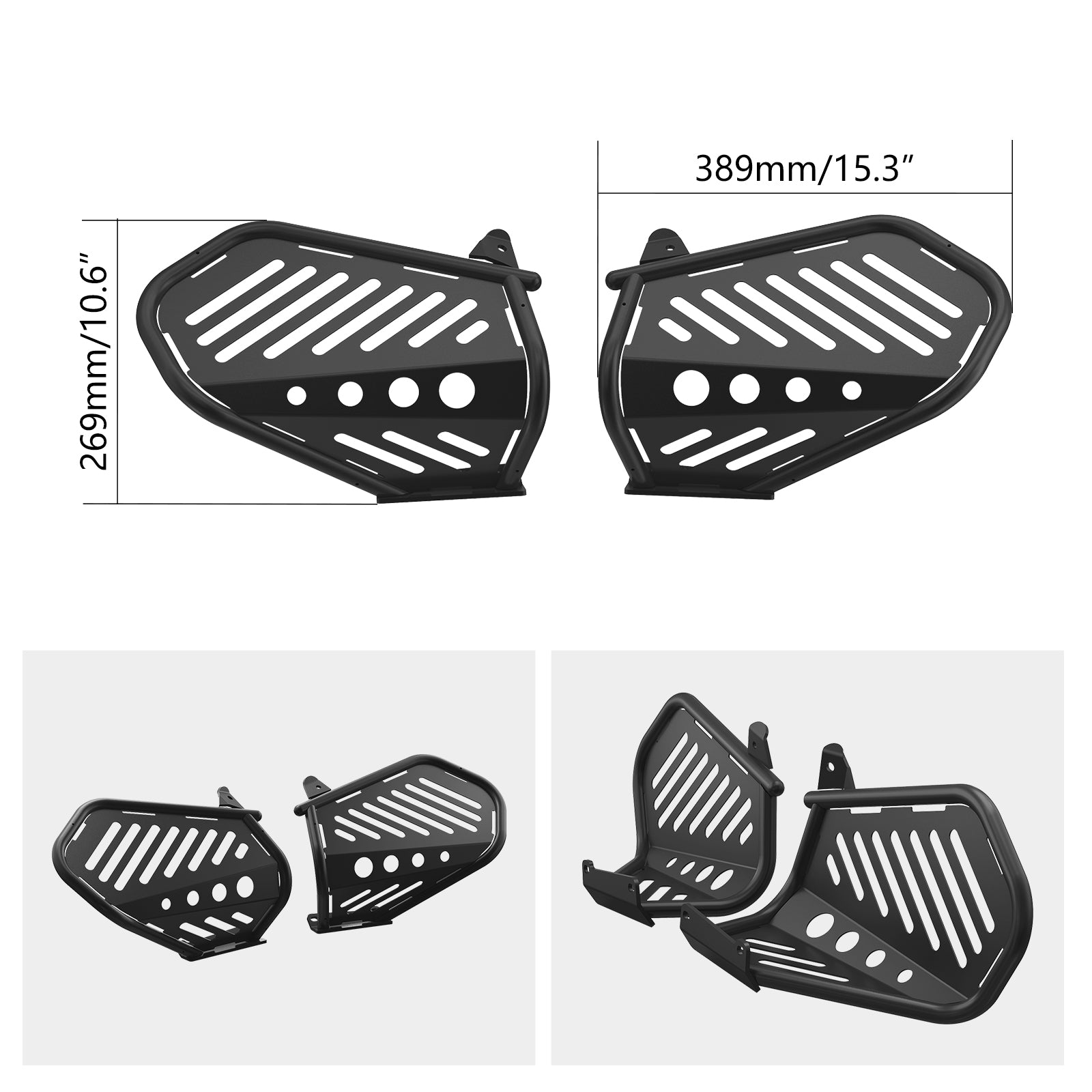 ATV Left + Right Foot Heel Guards Mud Fender Flap For Yamaha Raptor 700 2013-2024