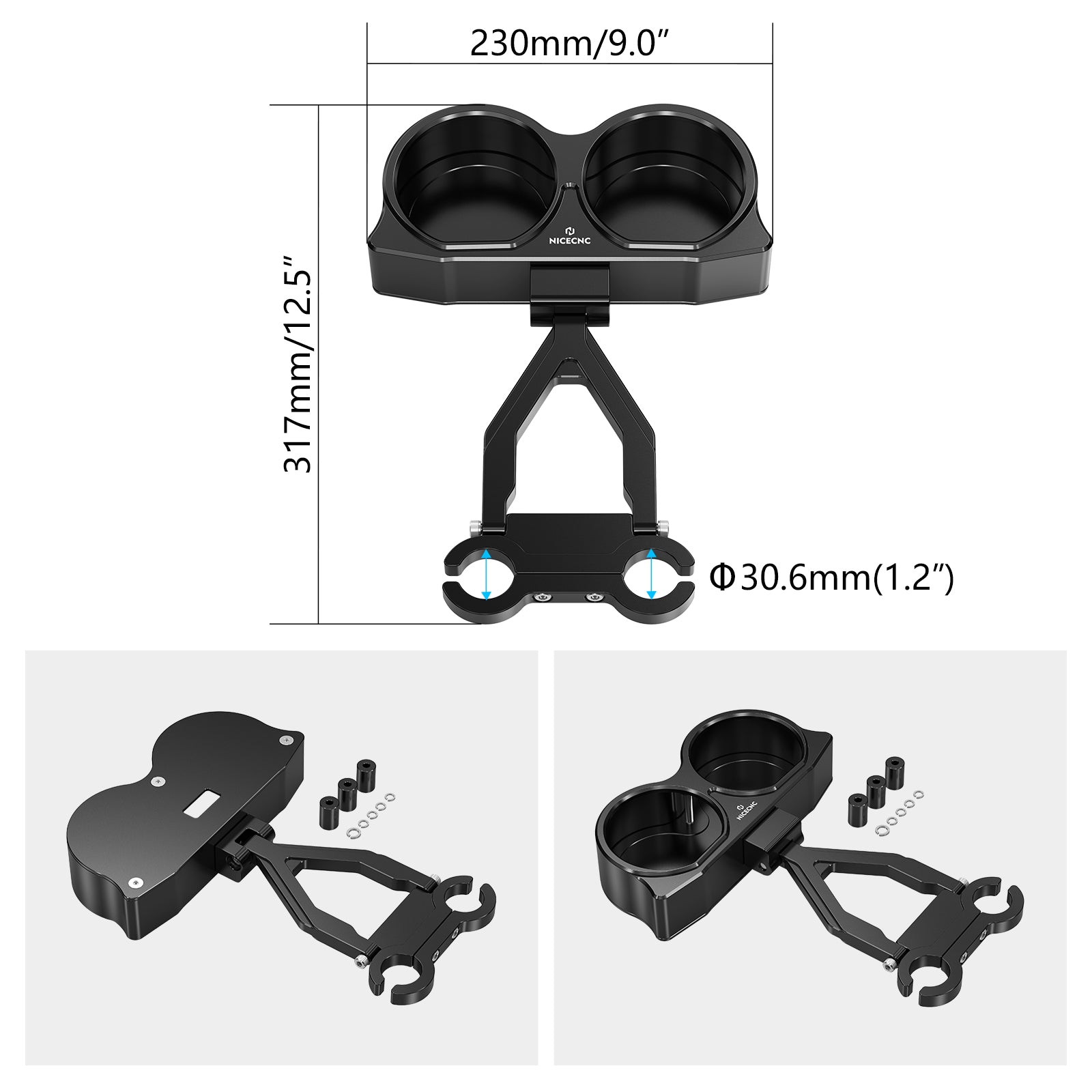 Speedometer Gauges Bezel Relocation Mount Bracket Kit For Harley Road Glide FLTRX