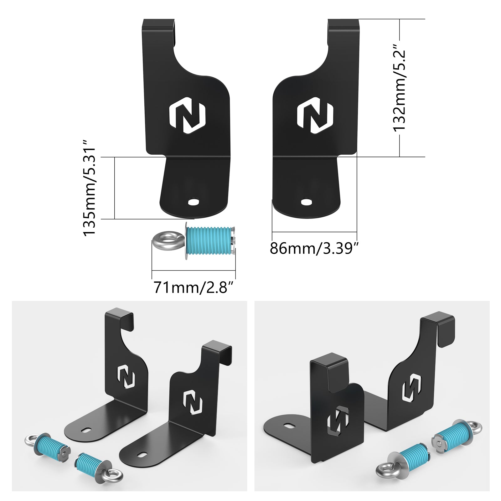 Pair Cooler Mounts Brackets Kit For Yeti 35 Cooler For Polaris RZR XP 1000 2015-2021